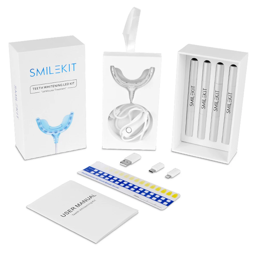 Teeth Whitening Light Kit - Smart Timing 16 LED Cold Light