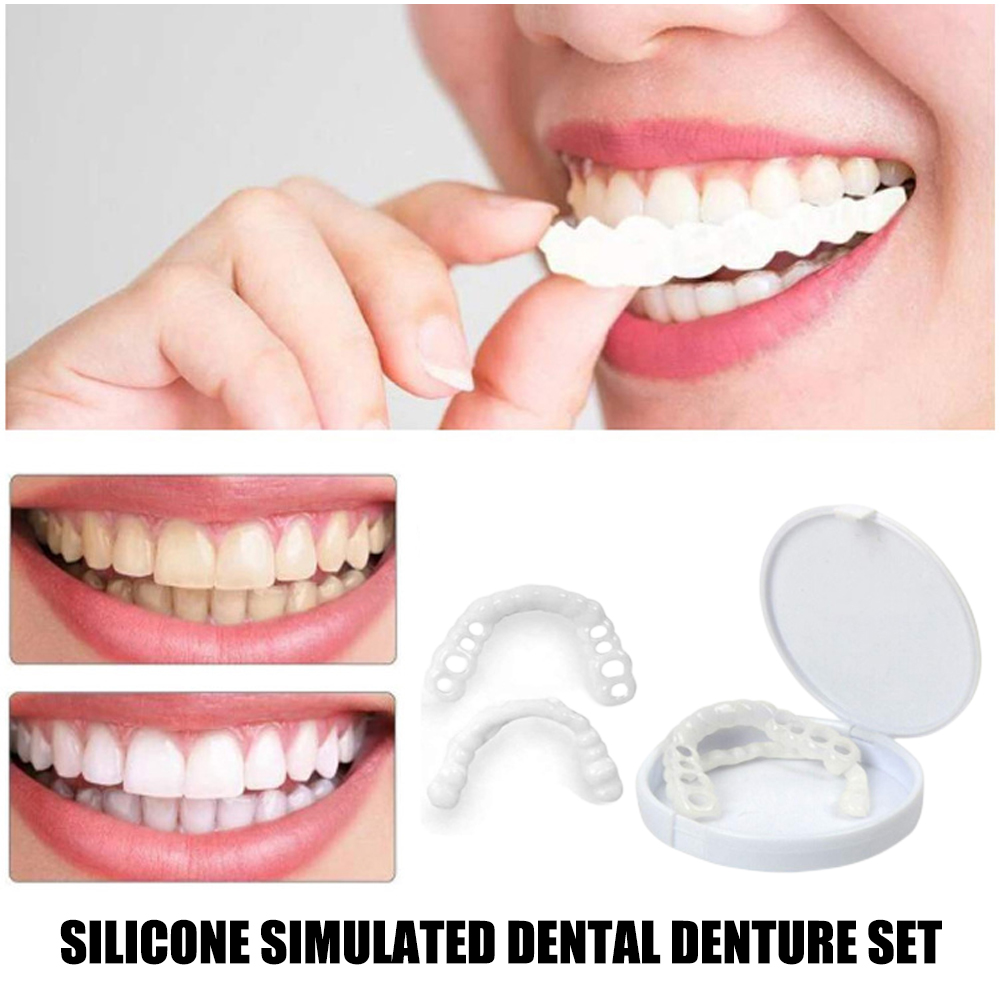 Teeth Whitening Free - newSilicone Denture Set Fit Temporary Orthodontic