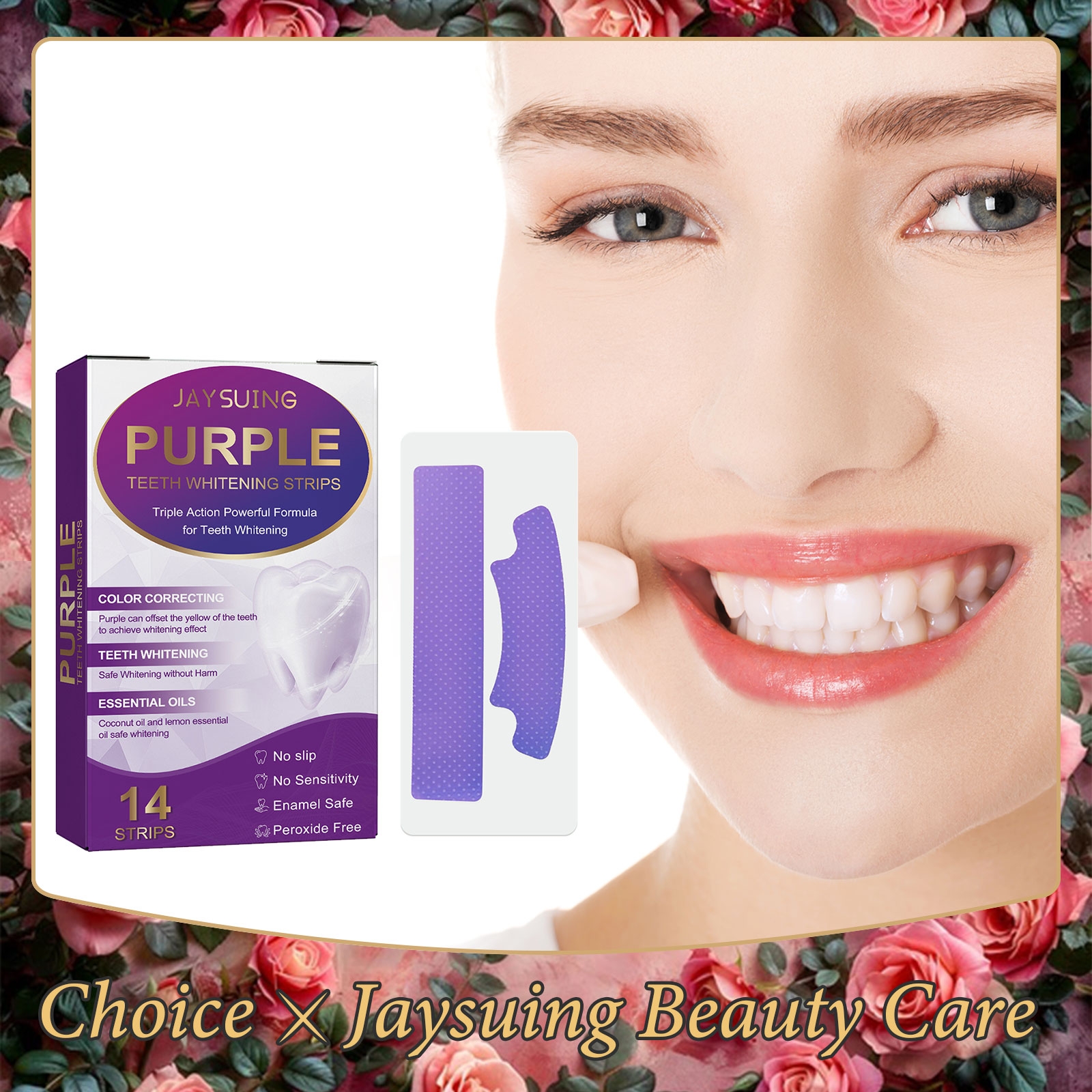 Teeth Whitening Flash - 14pcs/box Teeth Bleaching Strip Purple Dental