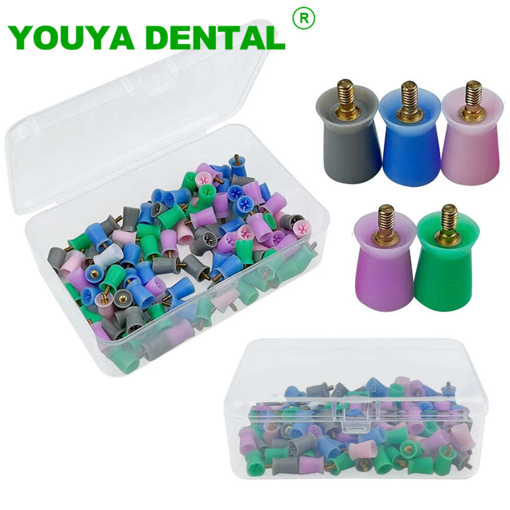 Teeth Whitening Brush - 100pcs/Box Dental Prophylaxis Brush Cup Colorful