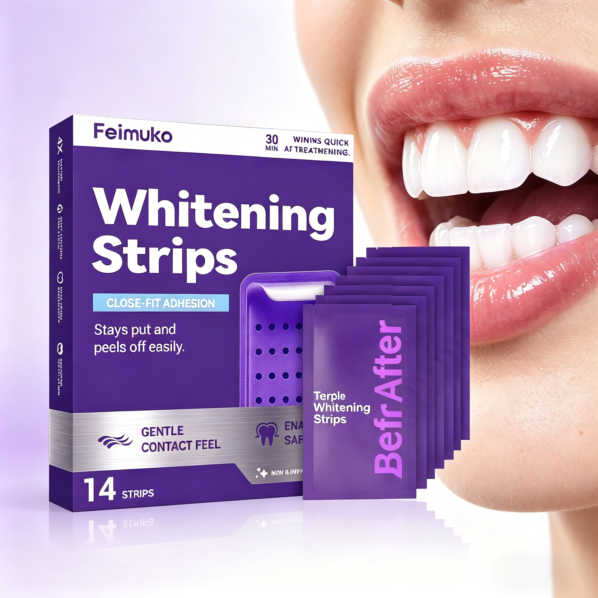 Teeth Whitening Gel Refills - Purple Teeth Whitening Strips Oral Cleaning