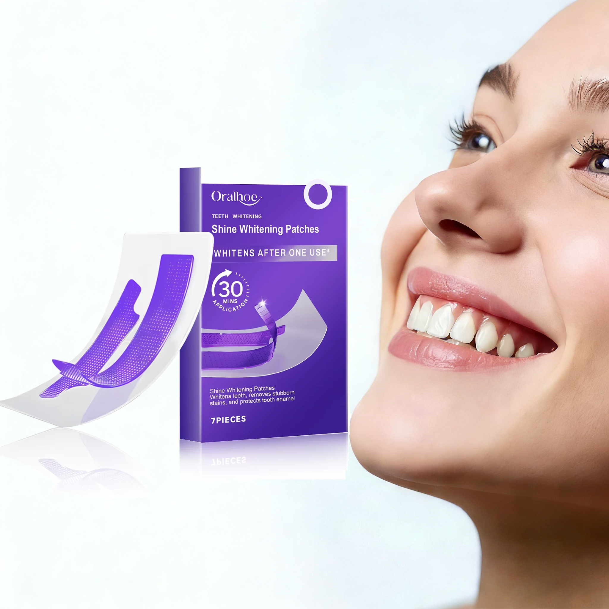 Teeth Whitening Flash - Purple Teeth Whitening Strips Brighten Tooth