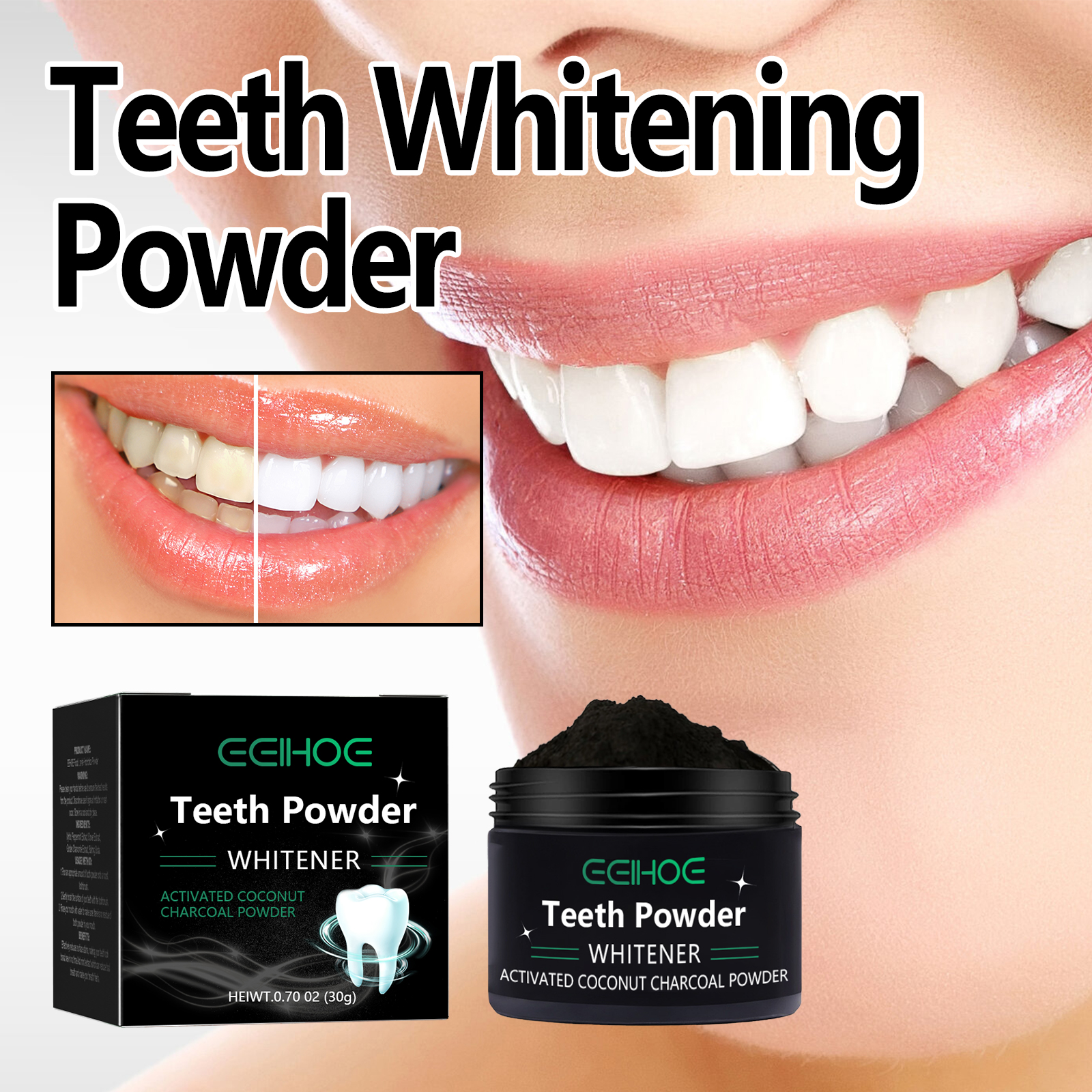 Activated Coconut Charcoal Too - Teeth Whitening Charcoal avaliação e preço