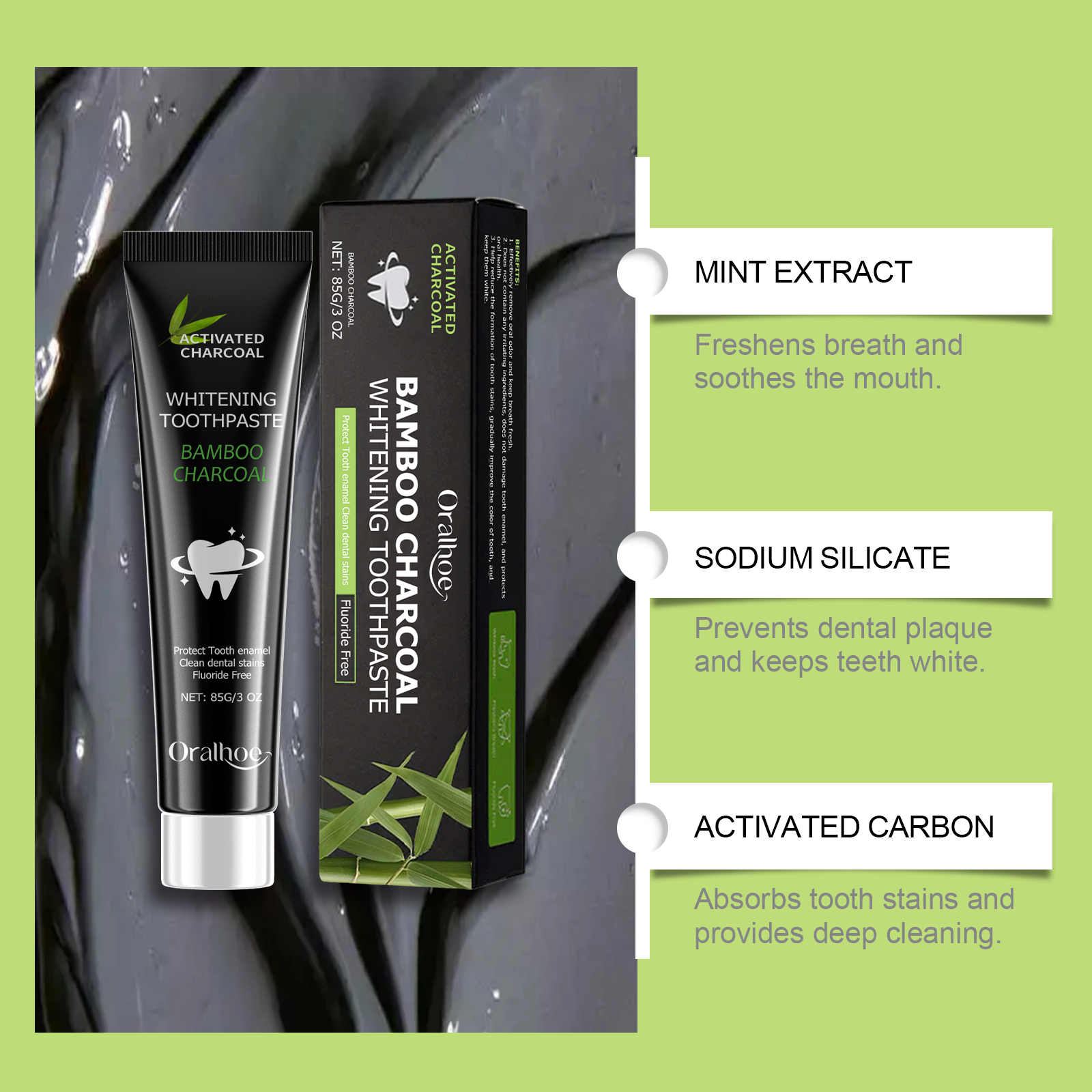 Bamboo Charcoal Deep Teeth Yel - Teeth Whitening Charcoal avaliação e preço