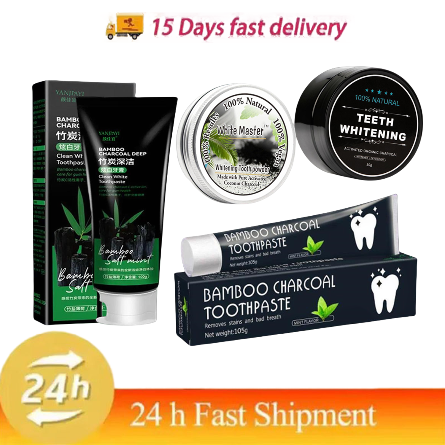 Bamboo Charcoal Toothpaste Whi - Teeth Whitening Charcoal avaliação e preço