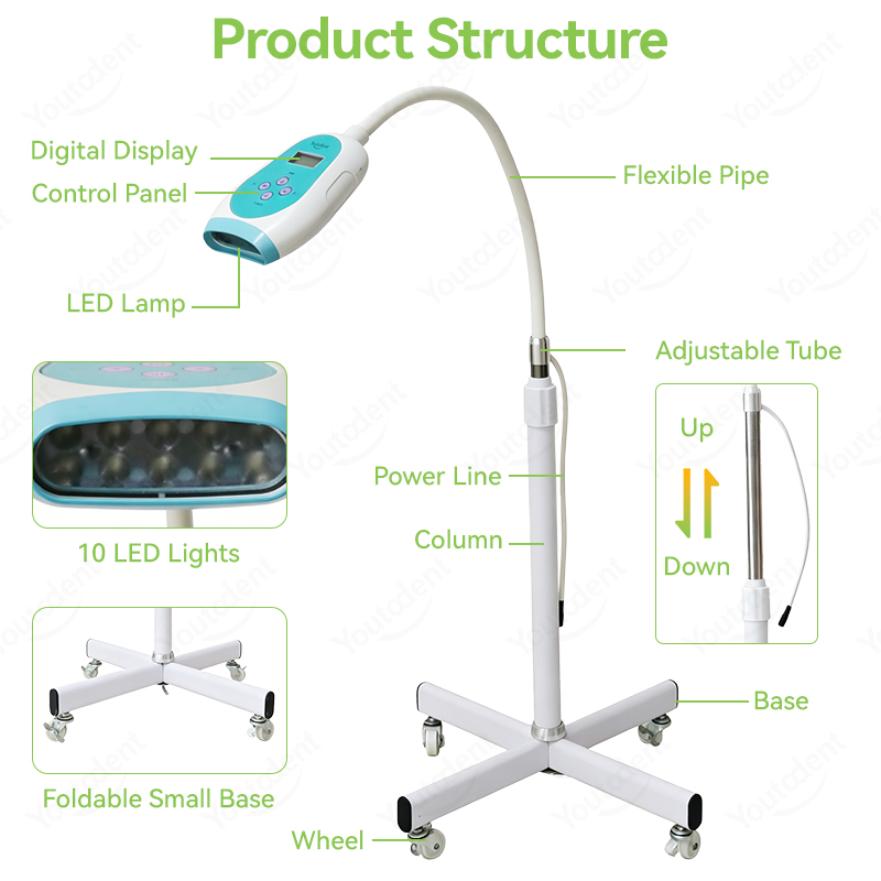 50W Dental Touch Screen 3 Colo - Teeth Whitening Flash avaliação e preço