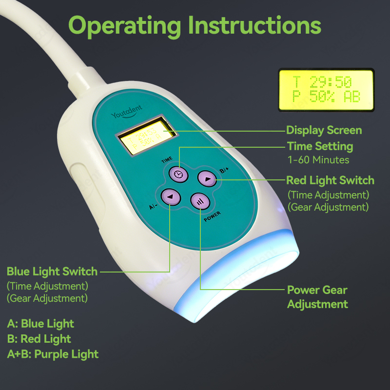 50W Dental Touch Screen 3 Colo - Teeth Whitening Flash avaliação e preço