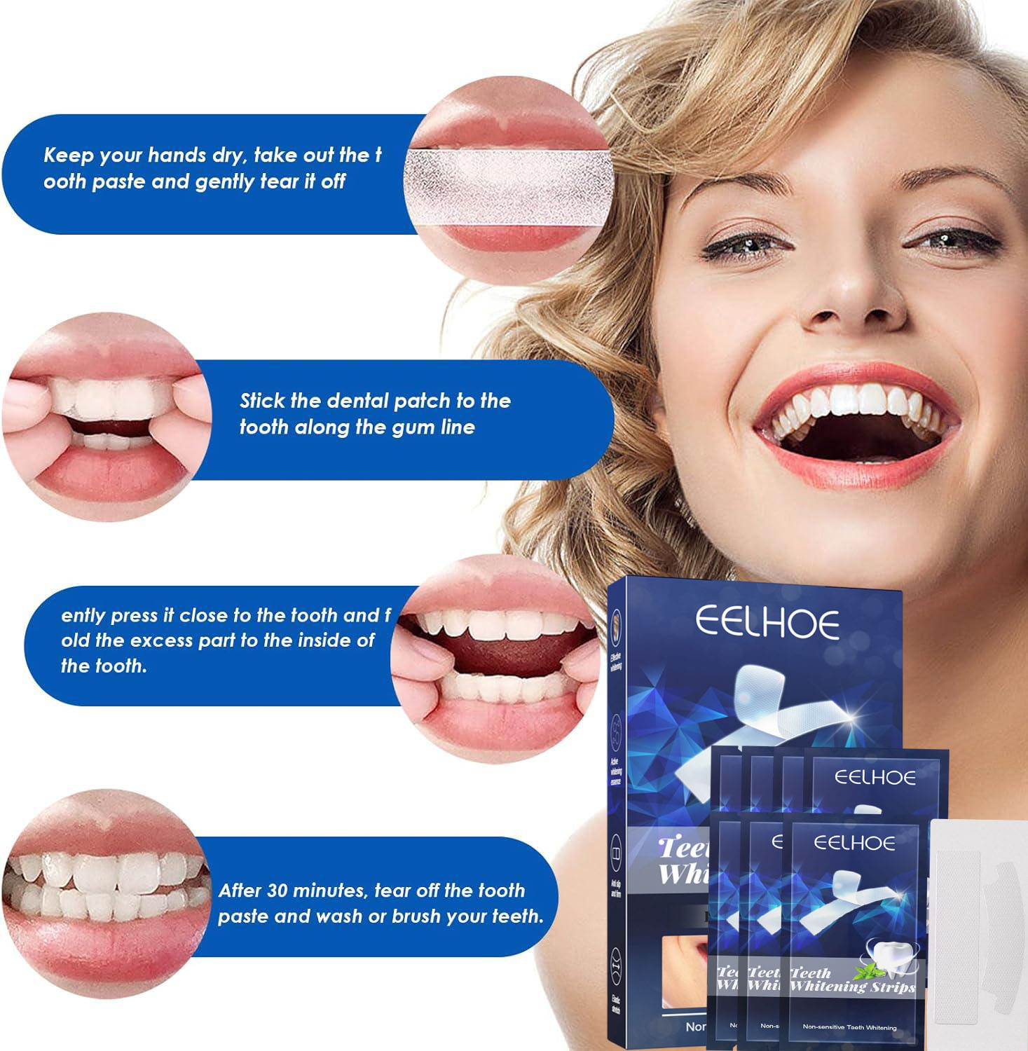Teeth Whitening Stickers Mint  - Teeth Whitening Gel Refills avaliação e preço