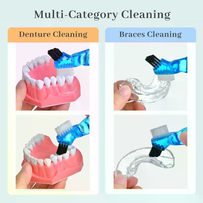1Pcs Mini Denture Cleaning Bru - Teeth Whitening Brush avaliação e preço