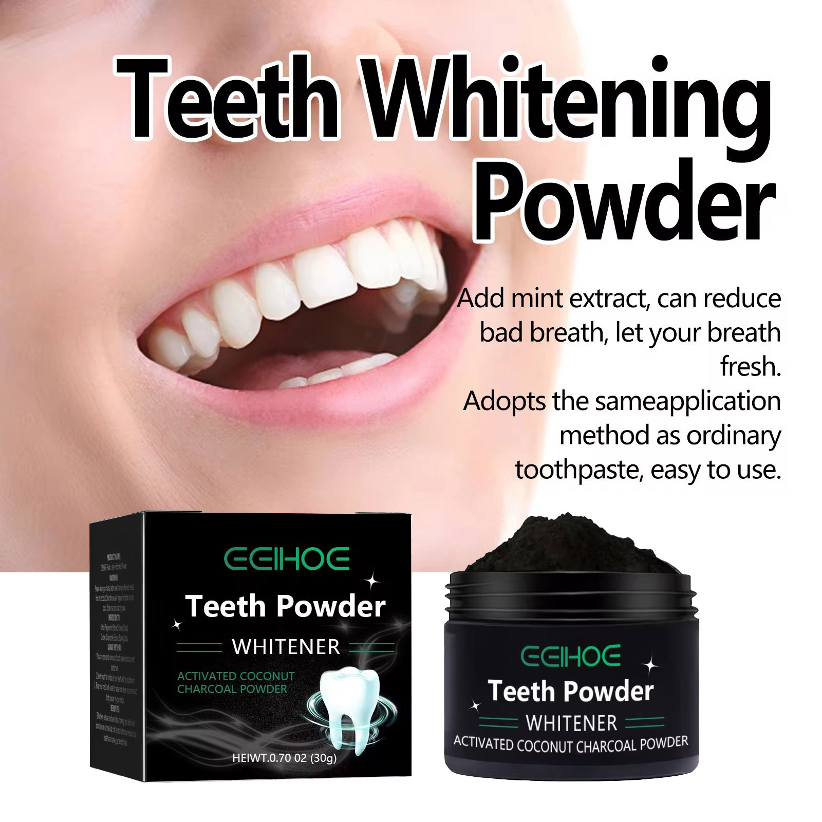 EELHOE Charcoal Powder for Tee - Teeth Whitening Charcoal avaliação e preço