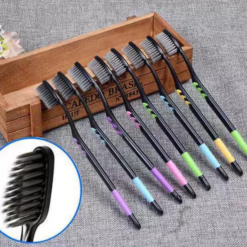 10PCS Toothbrush Natural Bambo - Teeth Whitening Charcoal avaliação e preço