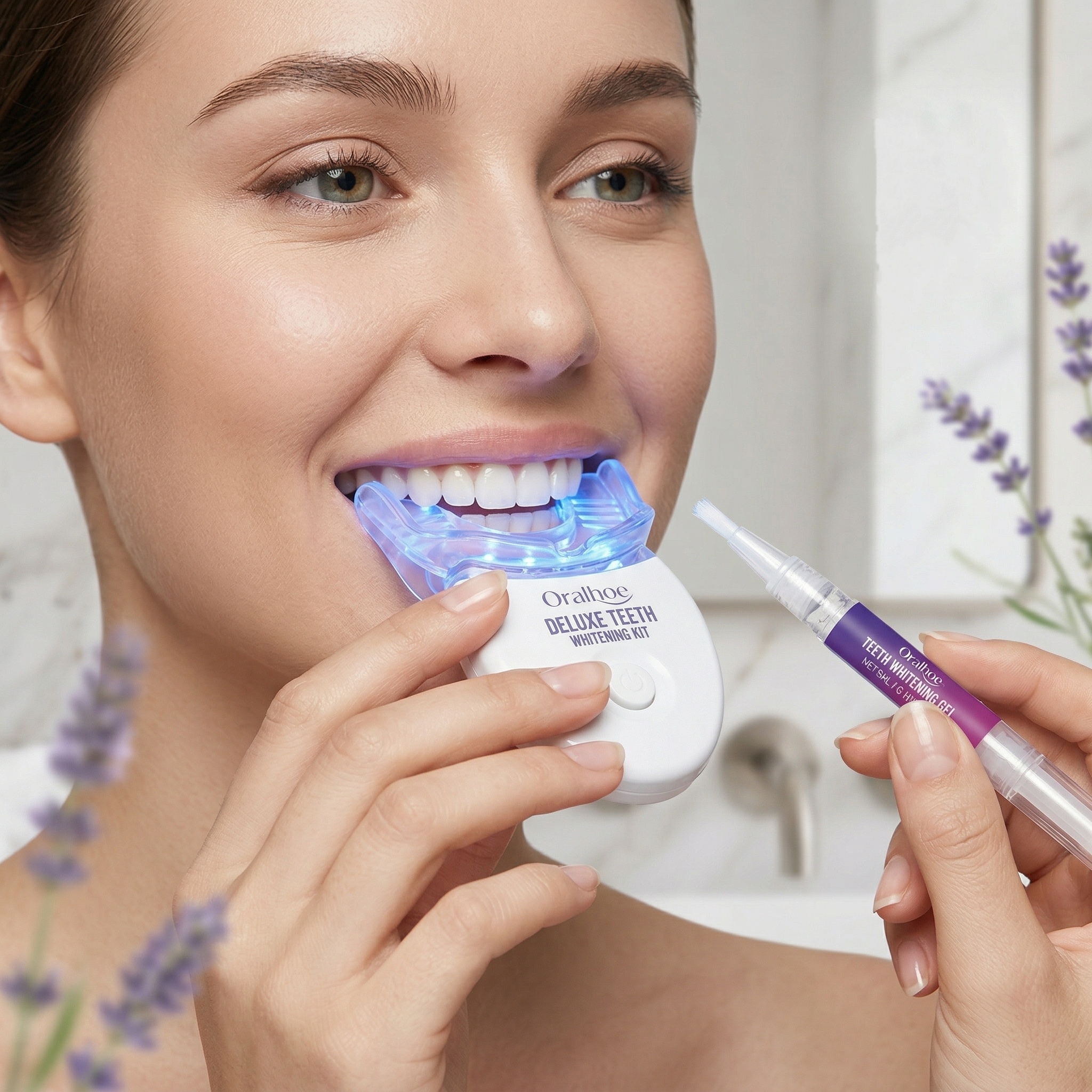 Oralhoe Teeth Care Set Oral Hy - Teeth Whitening Light Kit avaliação e preço