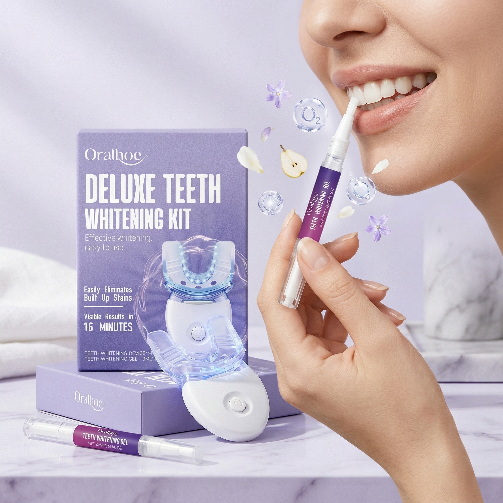Oralhoe Teeth Care Set Oral Hy - Teeth Whitening Light Kit avaliação e preço