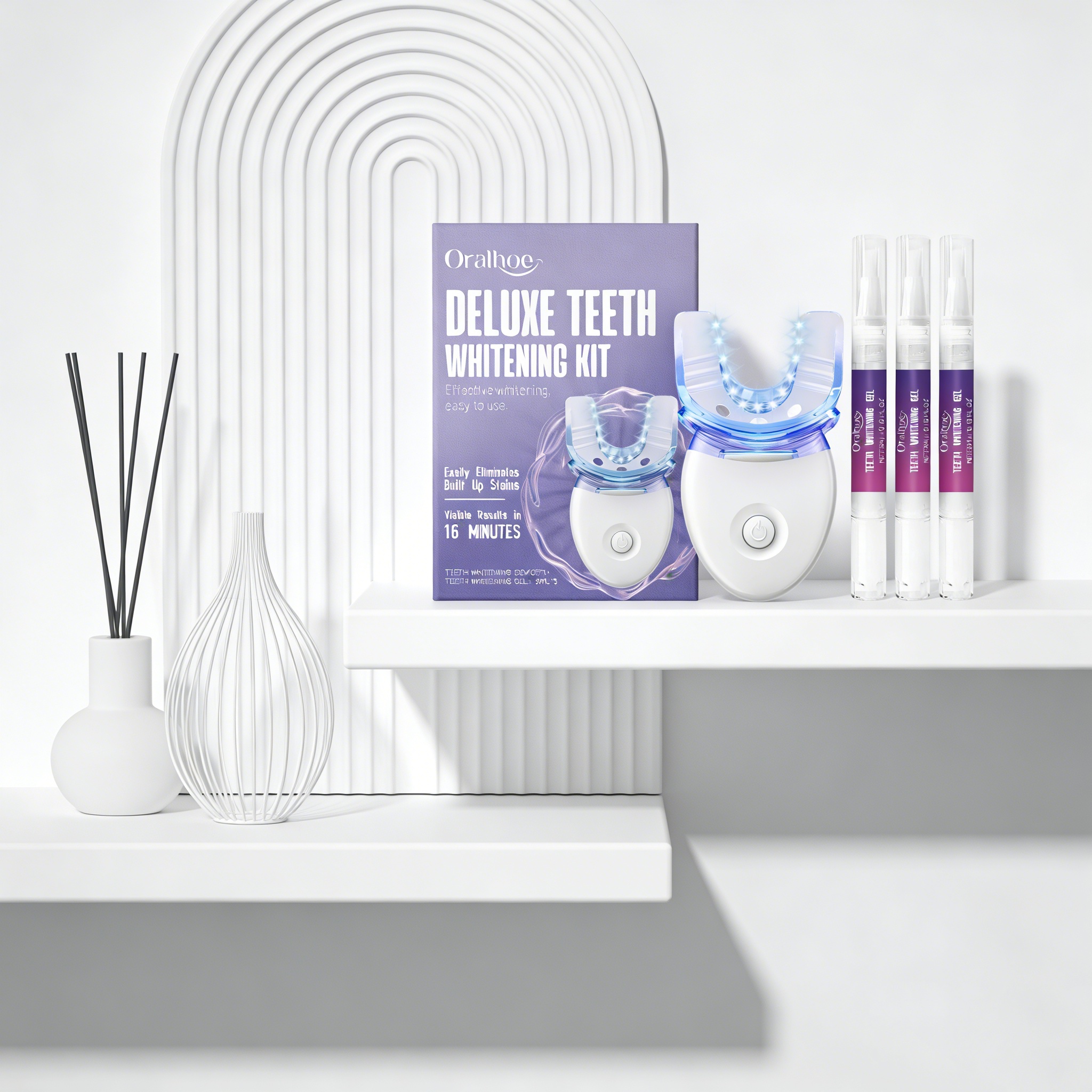 Oralhoe Teeth Care Set Oral Hy - Teeth Whitening Light Kit avaliação e preço