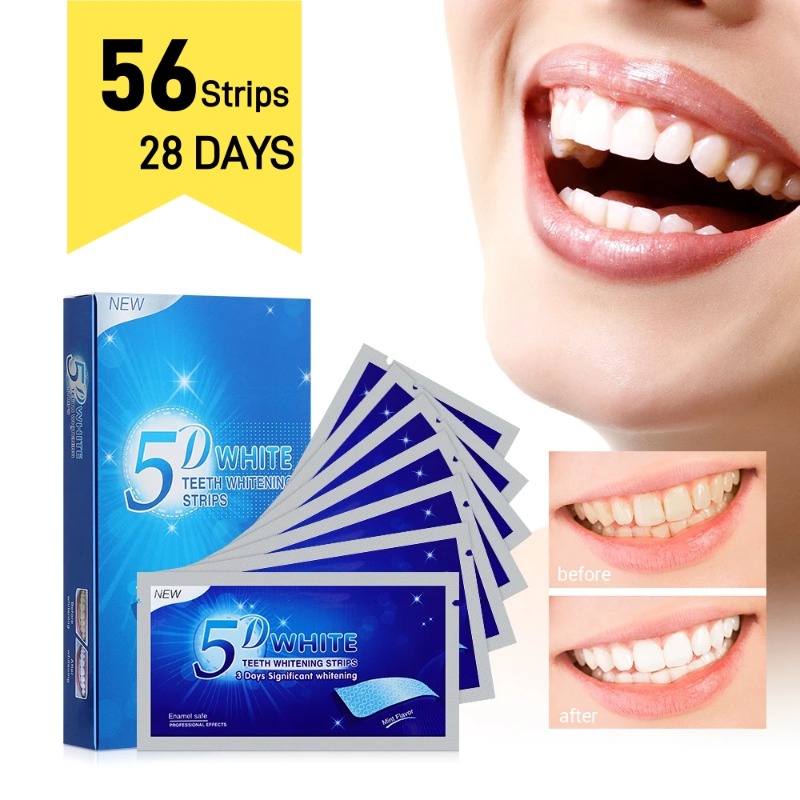 5D Teeth Whitening Strips 56 S - Teeth Whitening Gel Refills avaliação e preço