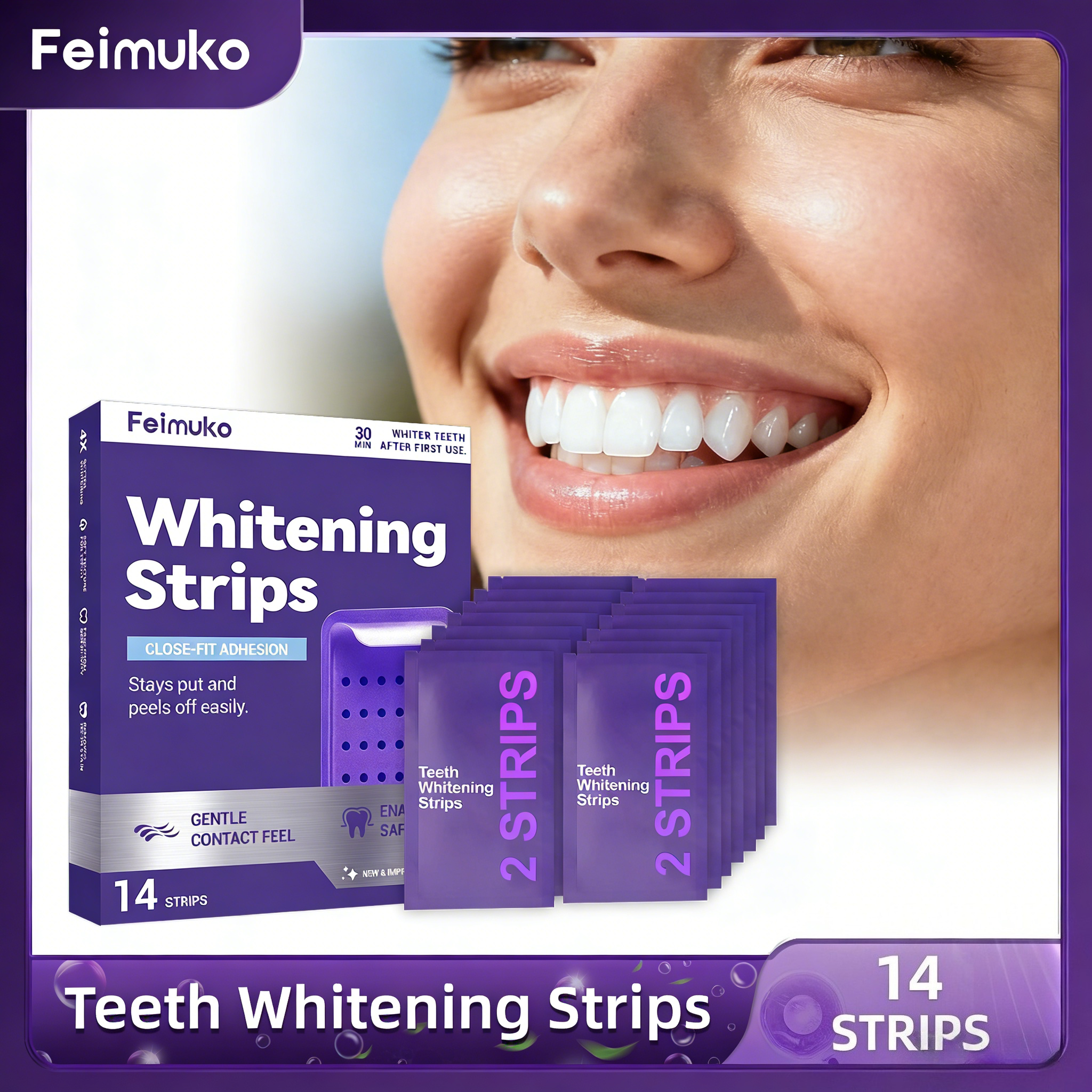 Purple Teeth Whitening Strips  - Teeth Whitening Gel Refills avaliação e preço