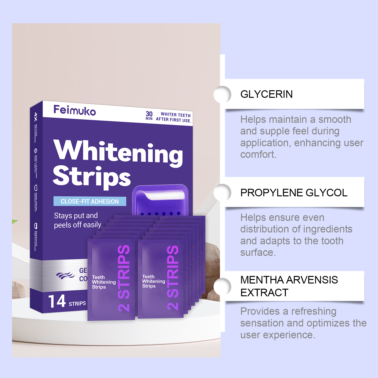 Purple Teeth Whitening Strips  - Teeth Whitening Gel Refills avaliação e preço