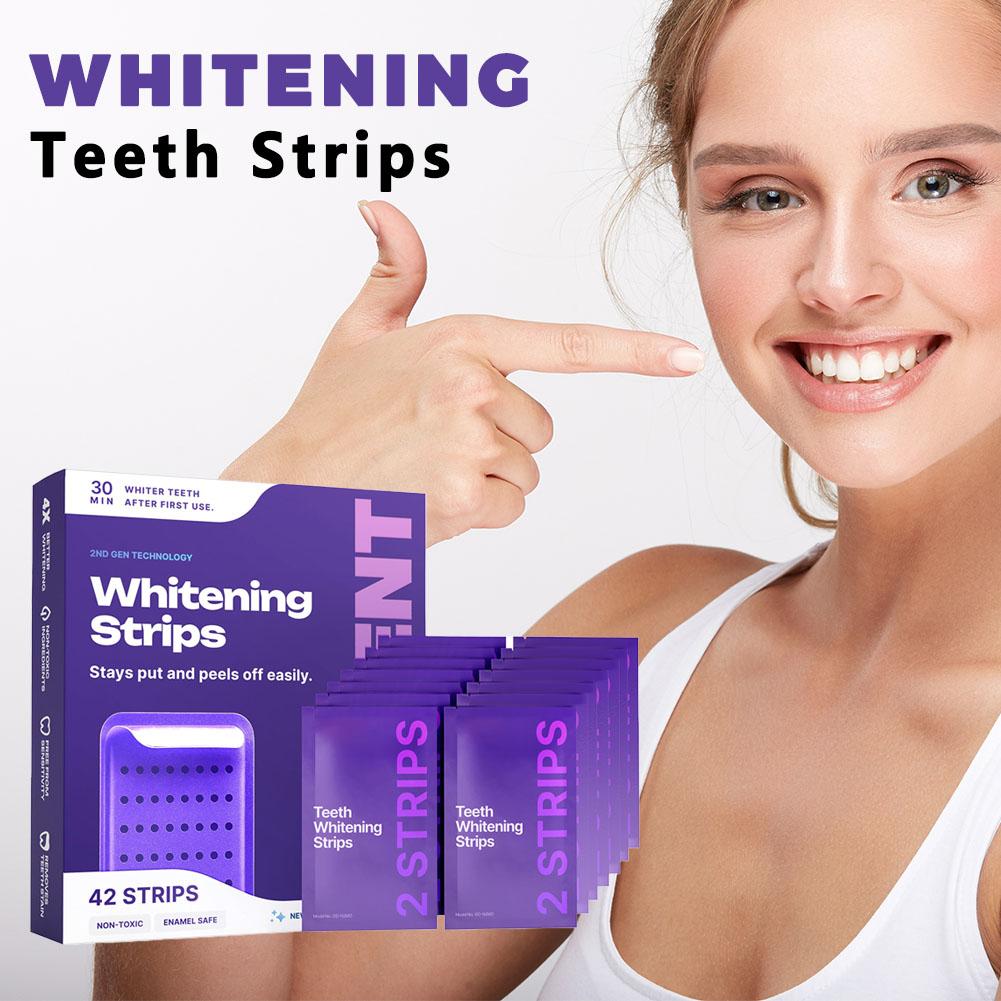 42 Pack Purple Teeth Whitening - Teeth Whitening Gel Refills avaliação e preço