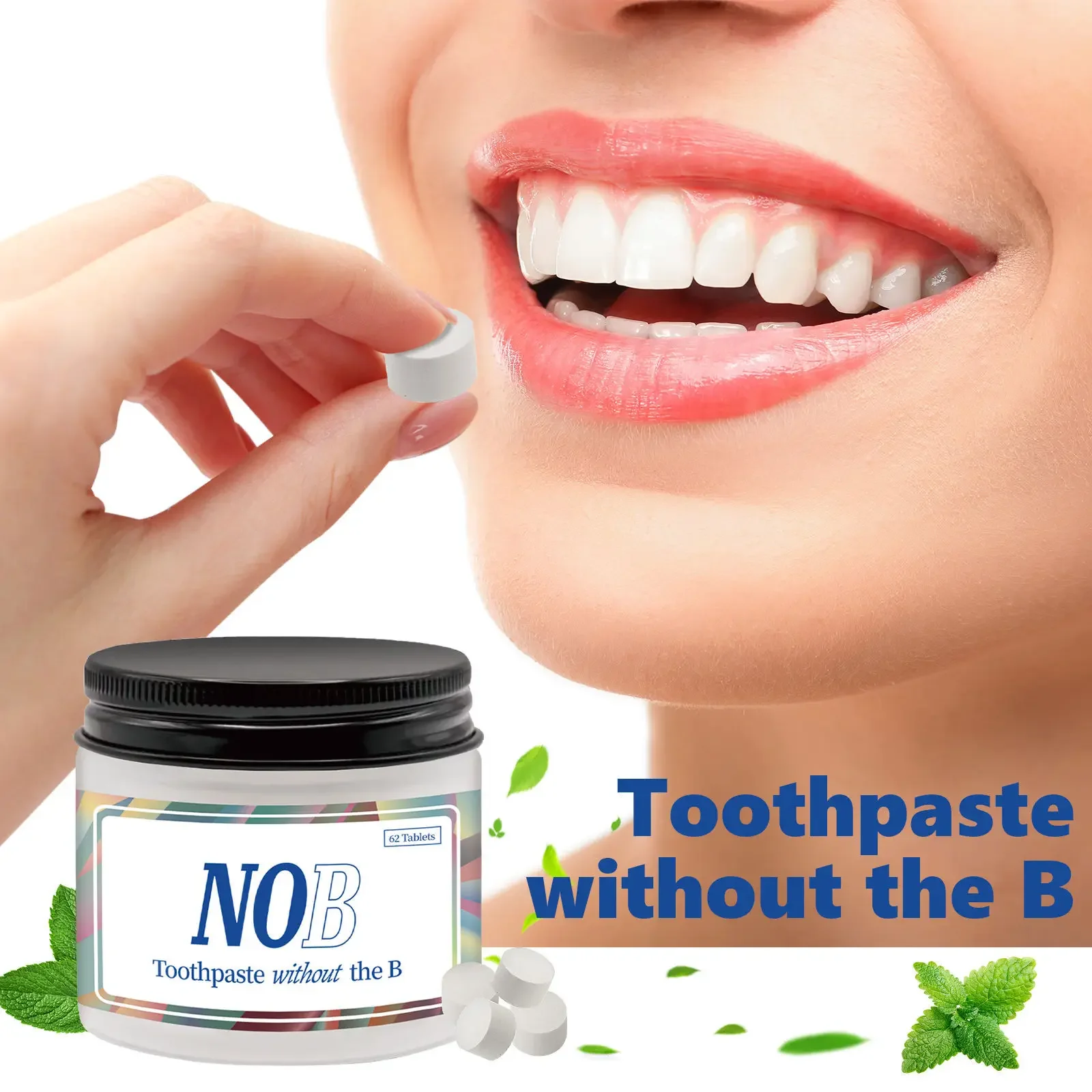 Solid Toothpaste Tablets Mint  - Teeth Whitening Charcoal avaliação e preço