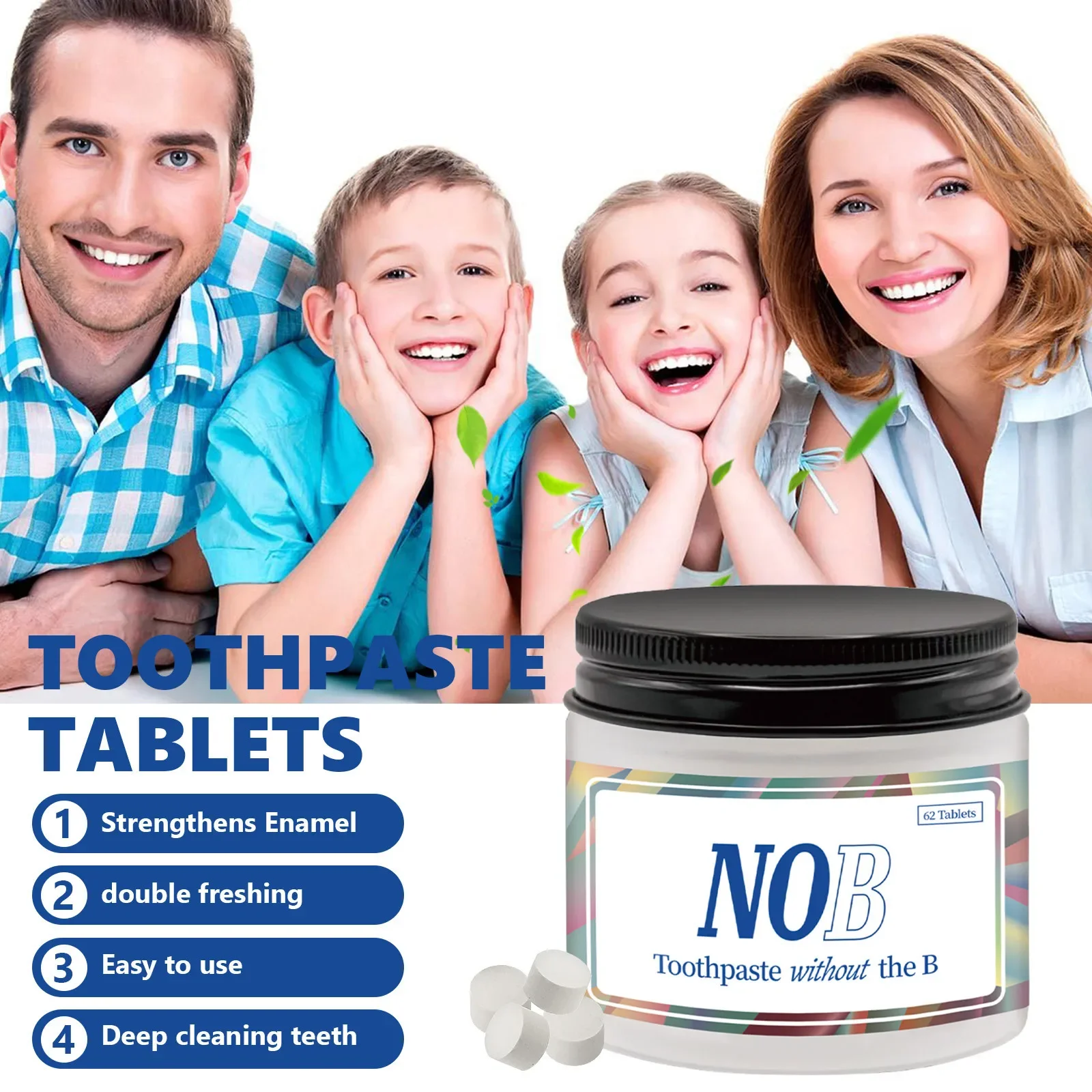 Solid Toothpaste Tablets Mint  - Teeth Whitening Charcoal avaliação e preço