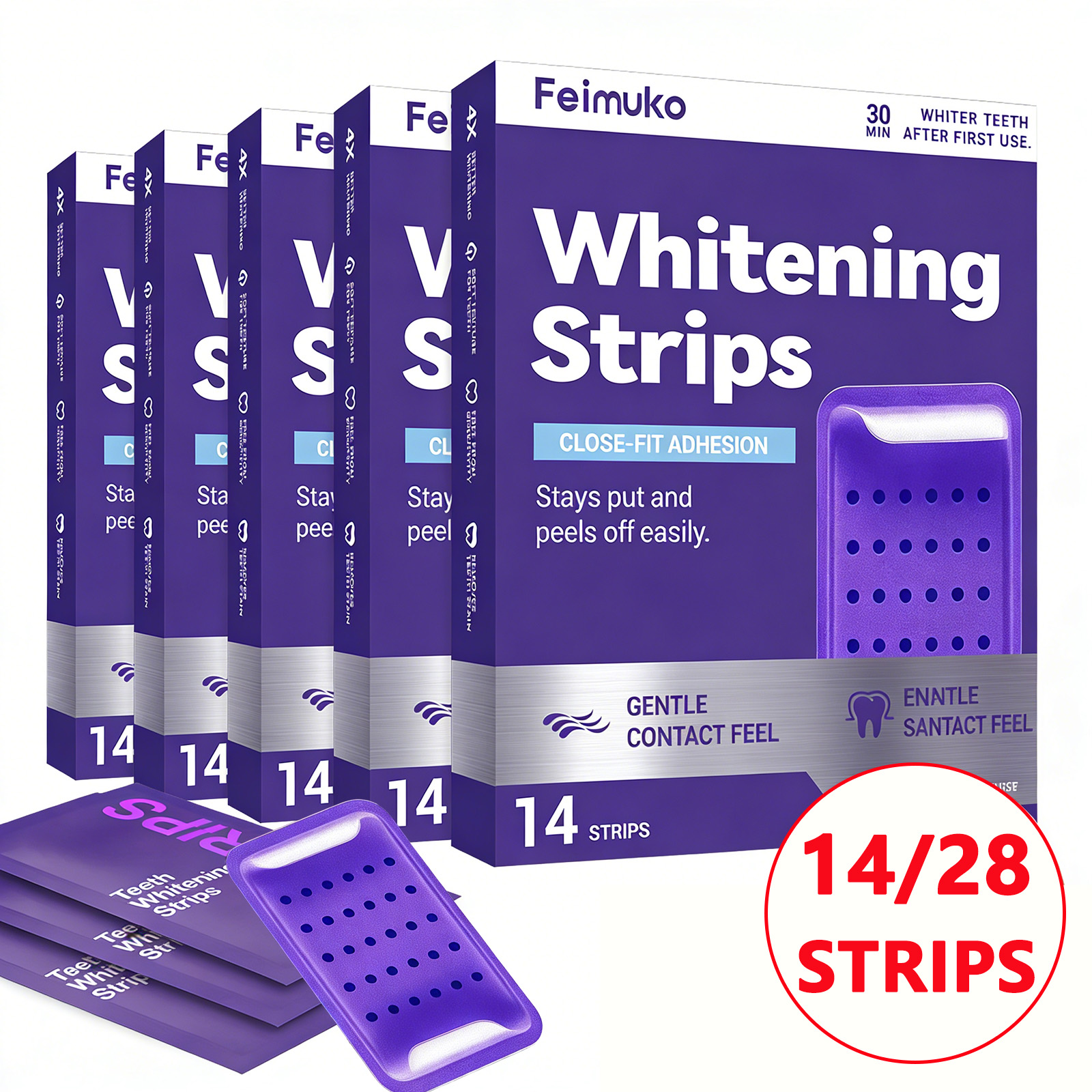 14/28 Strips Purple Teeth Whit - Teeth Whitening Gel Refills avaliação e preço