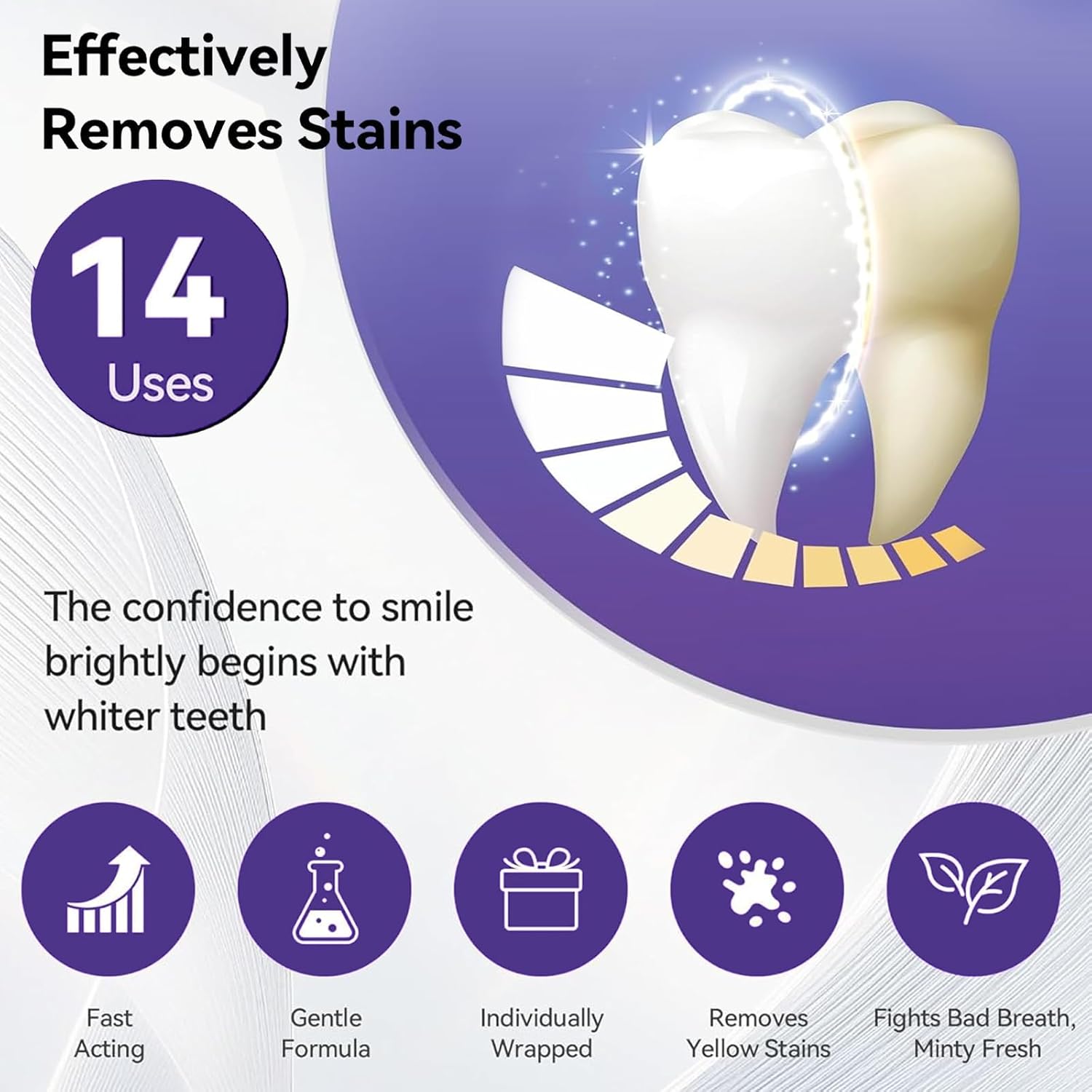 14/28 Strips Purple Teeth Whit - Teeth Whitening Gel Refills avaliação e preço
