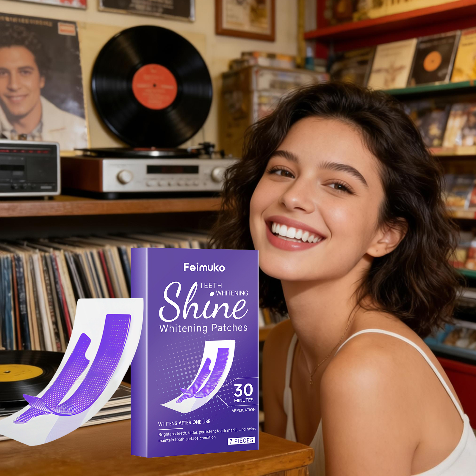 Purple Teeth Whitening Strips  - Teeth Whitening Quick Results avaliação e preço