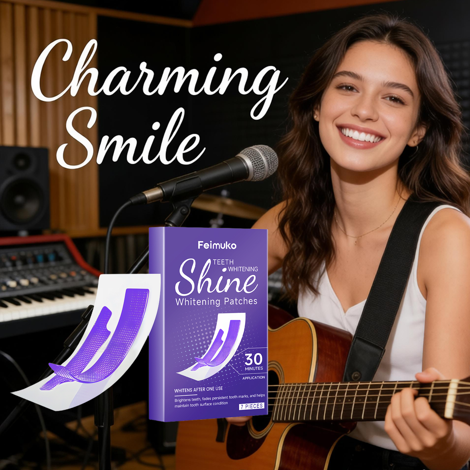 Purple Teeth Whitening Strips  - Teeth Whitening Quick Results avaliação e preço