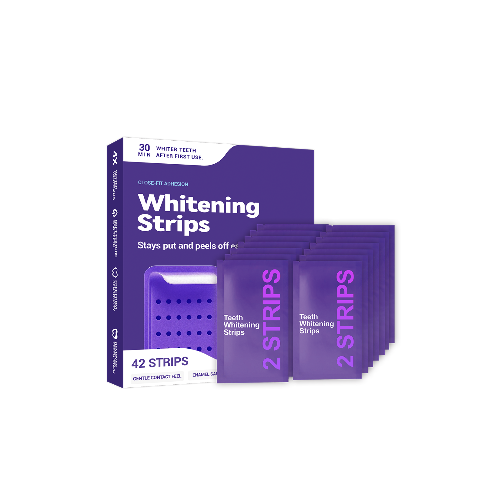 Purple Teeth Whitening Strips  - Teeth Whitening Flash avaliação e preço
