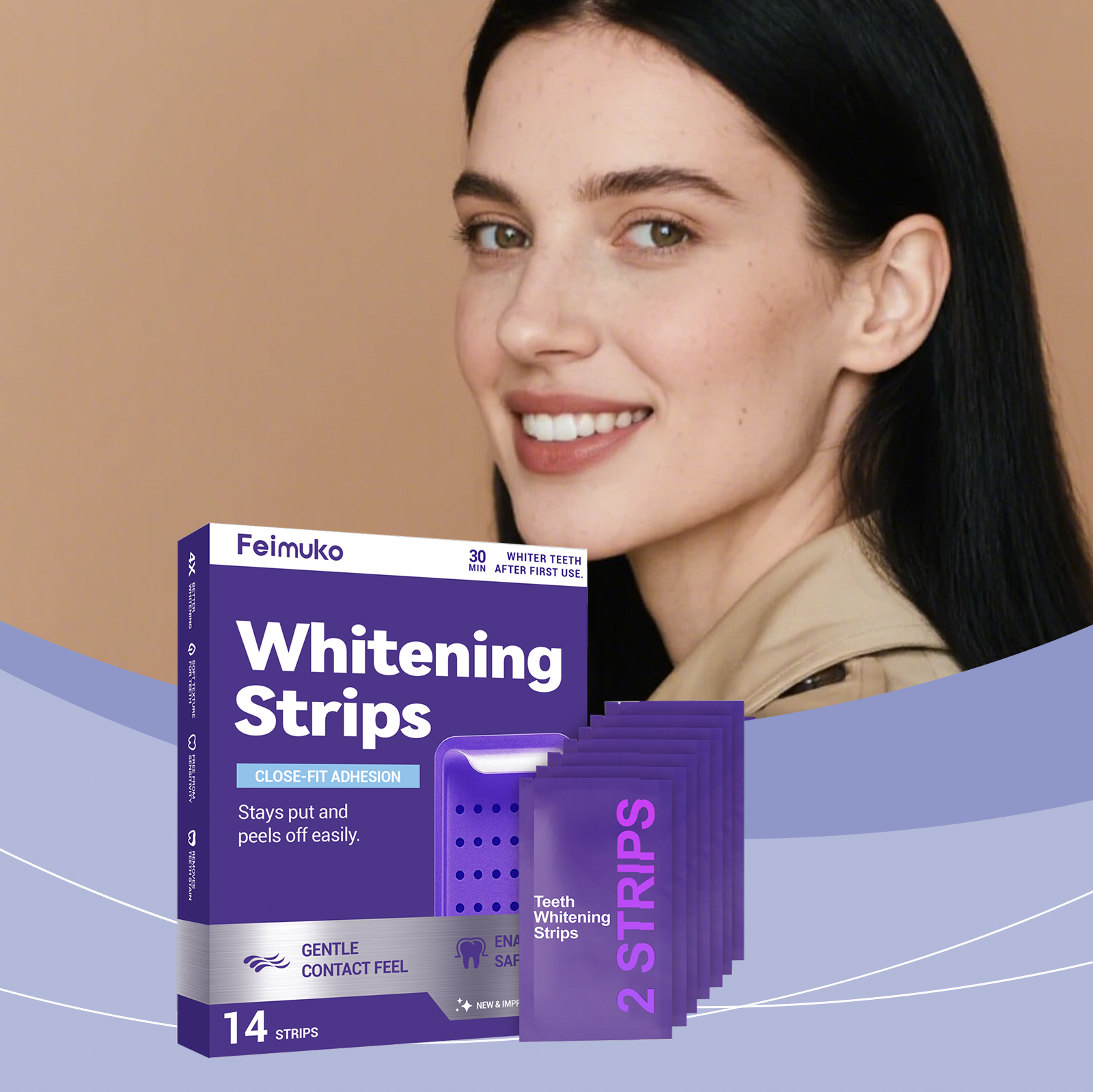 Purple Teeth Whitening Strips  - Teeth Whitening Flash avaliação e preço