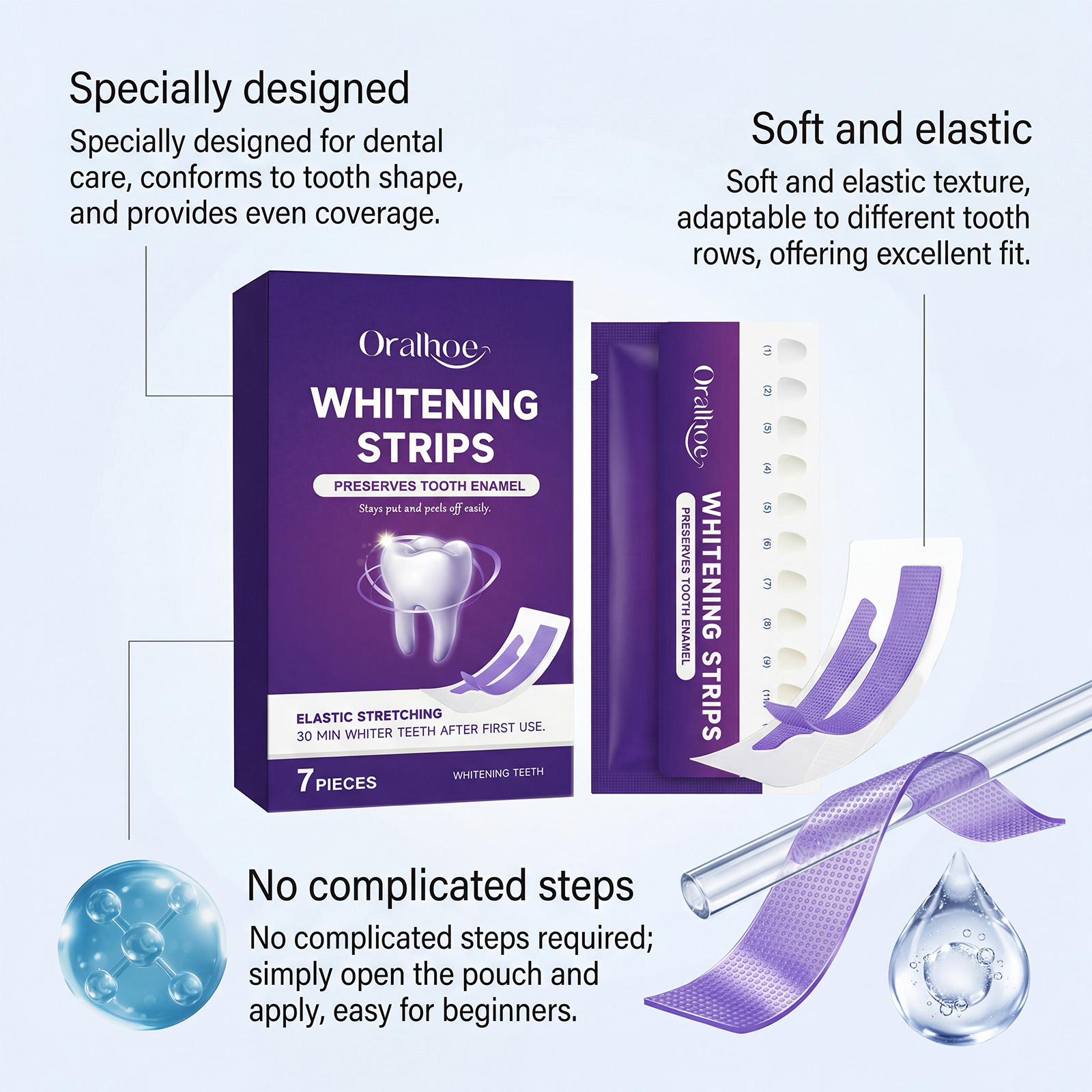 Purple Teeth Whitening Strips  - Teeth Whitening Gel Refills avaliação e preço