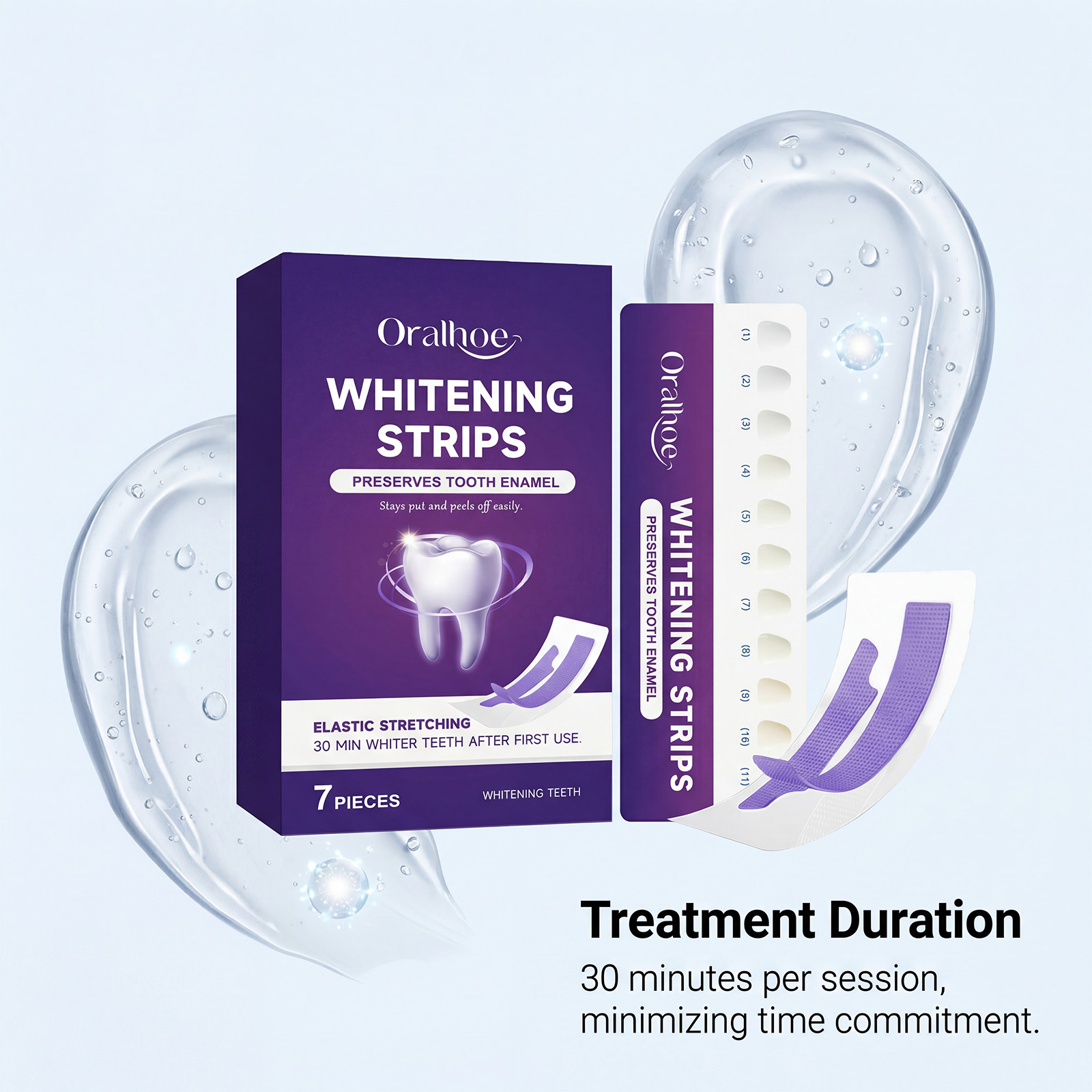 Purple Teeth Whitening Strips  - Teeth Whitening Gel Refills avaliação e preço