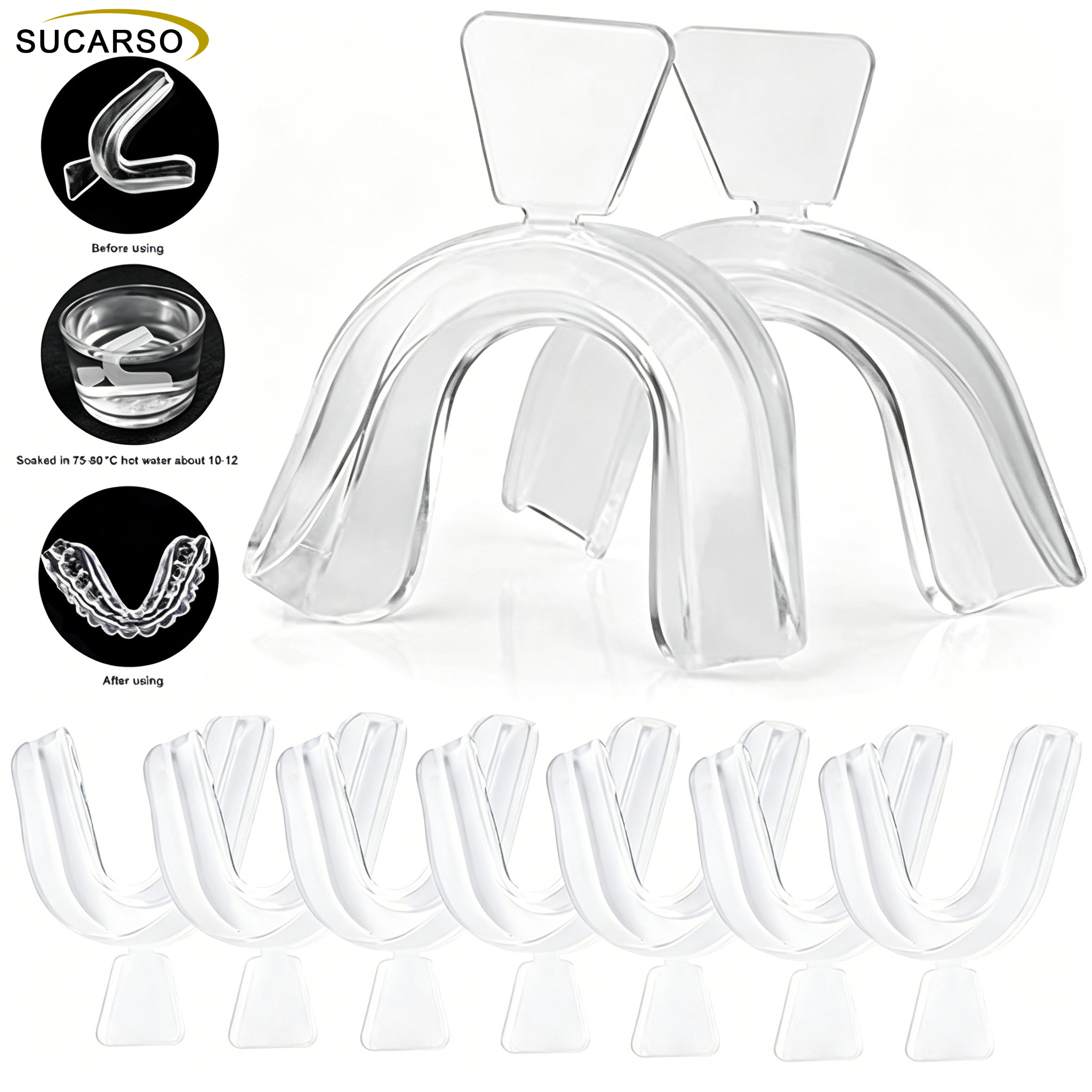 2/4/10Pc Silicone Mouth Guard  - Teeth Whitening With Trays avaliação e preço