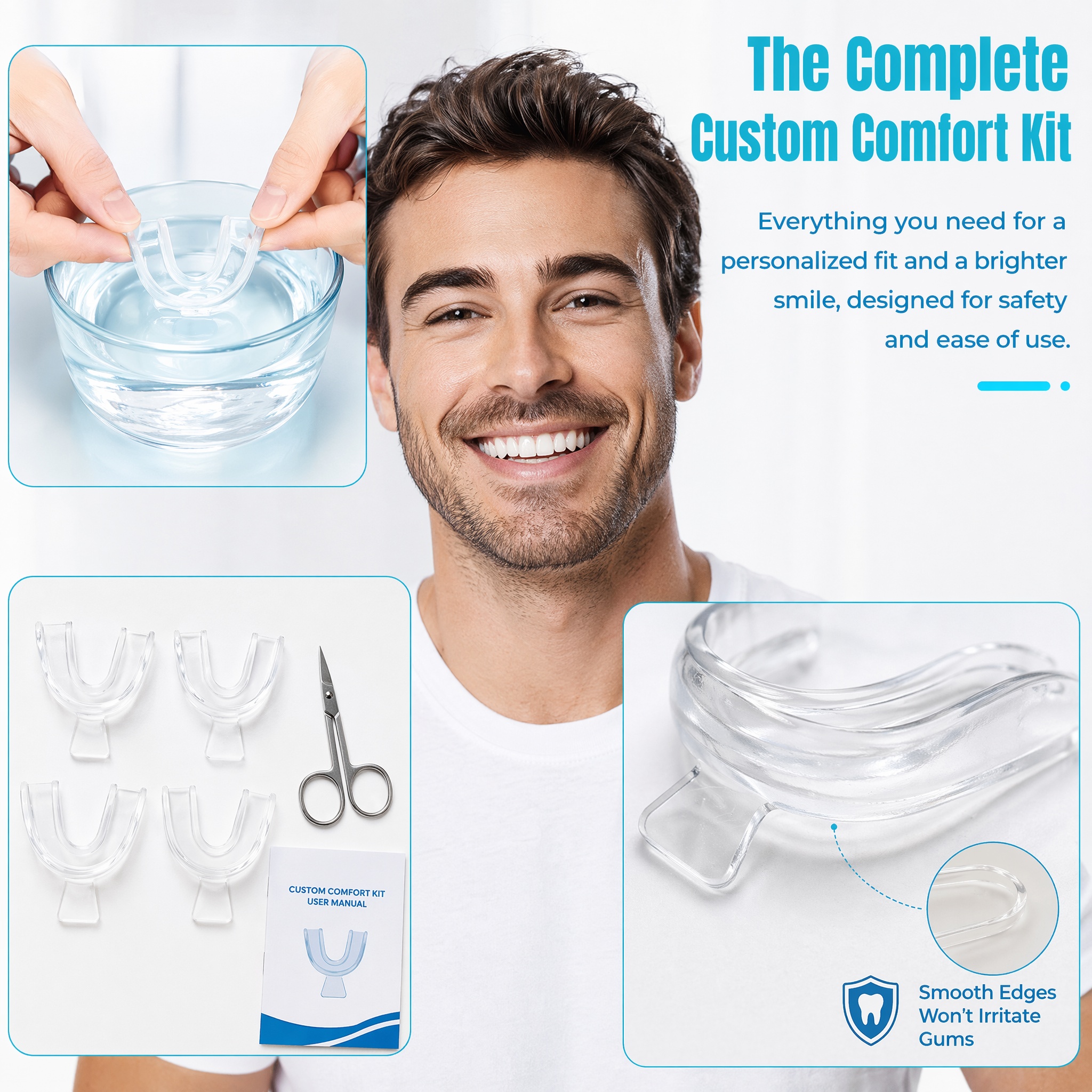 2/4/10Pc Silicone Mouth Guard  - Teeth Whitening With Trays avaliação e preço