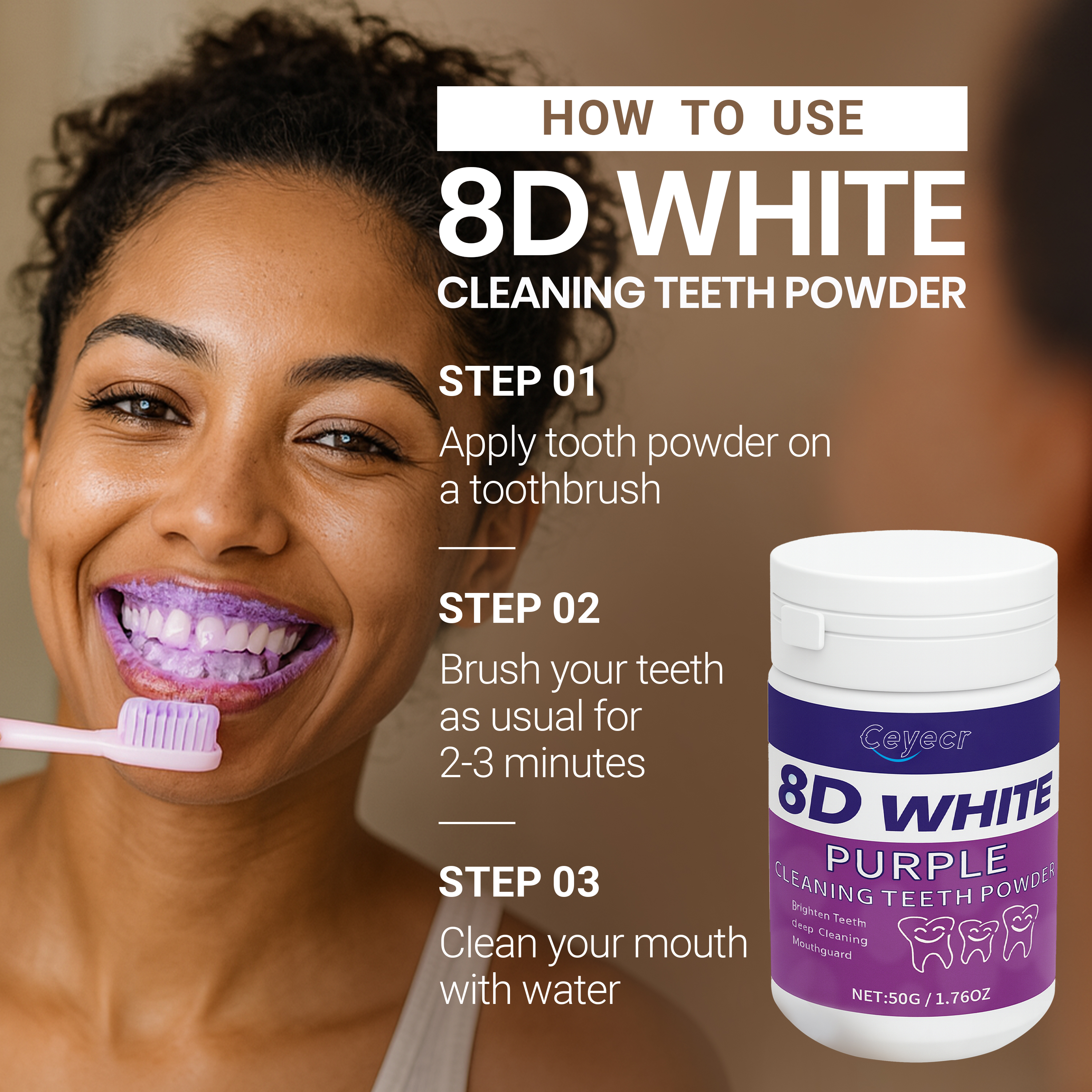 8D white Teeth Whitening Powde - Teeth Whitening Singapore avaliação e preço