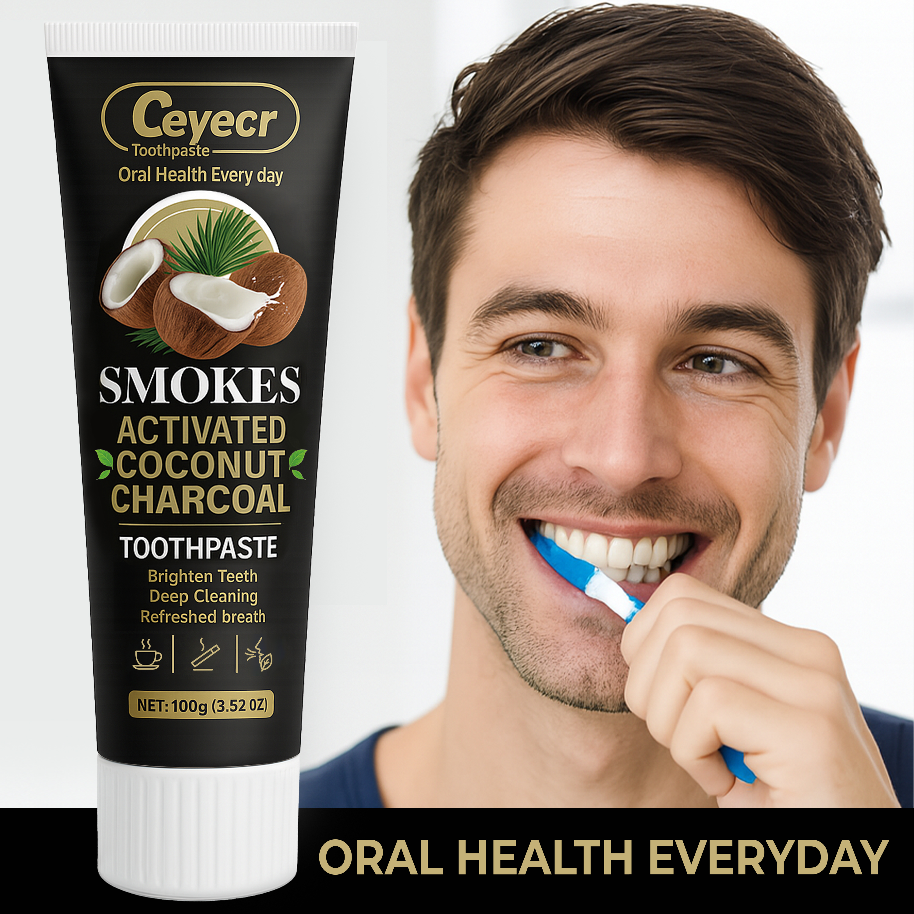 1pc Natural Activated Charcoal - Teeth Whitening Thailand avaliação e preço