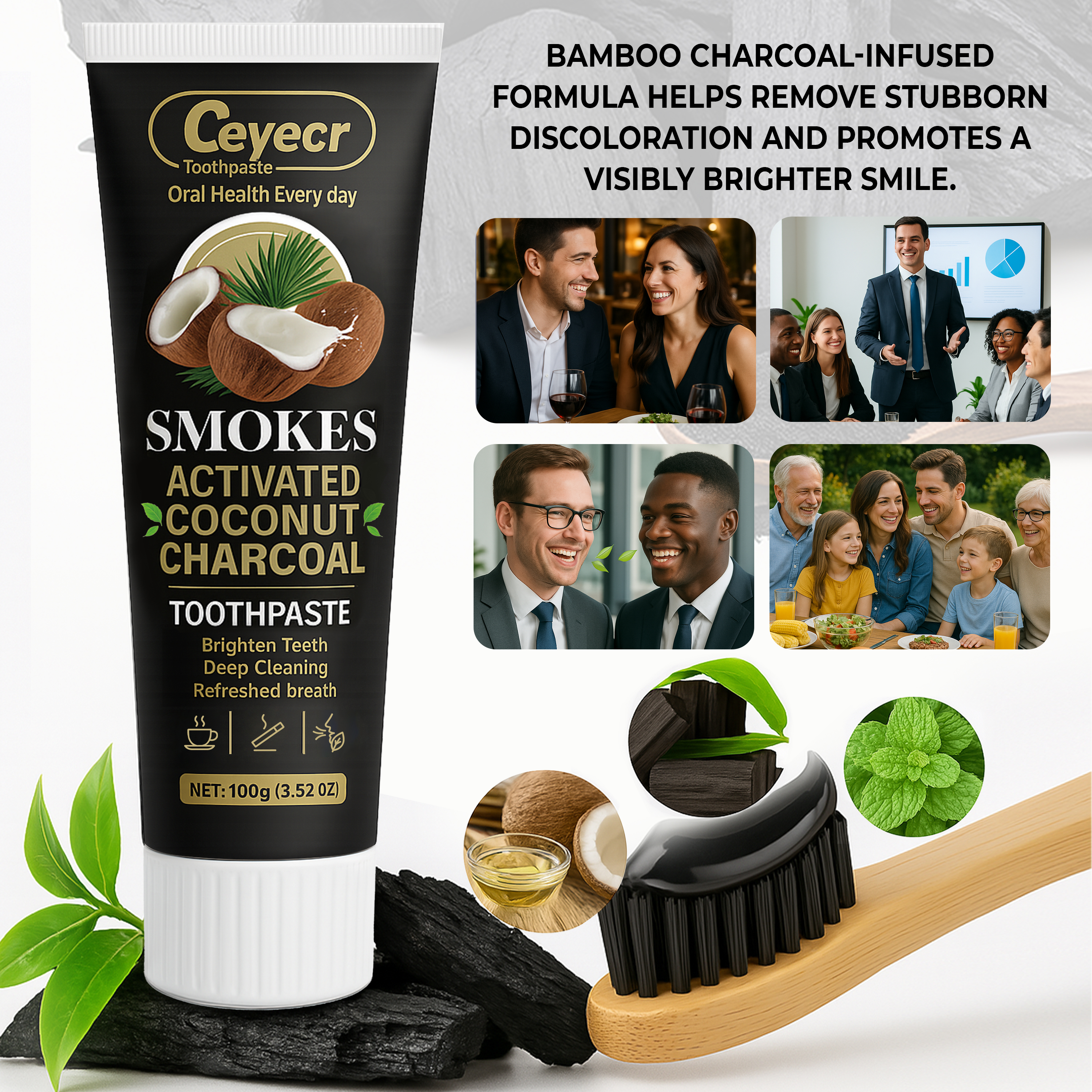 1pc Natural Activated Charcoal - Teeth Whitening Thailand avaliação e preço