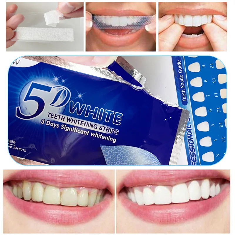 1/14pair 5D gel tooth whitenin - Teeth Whitening Gel Refills avaliação e preço