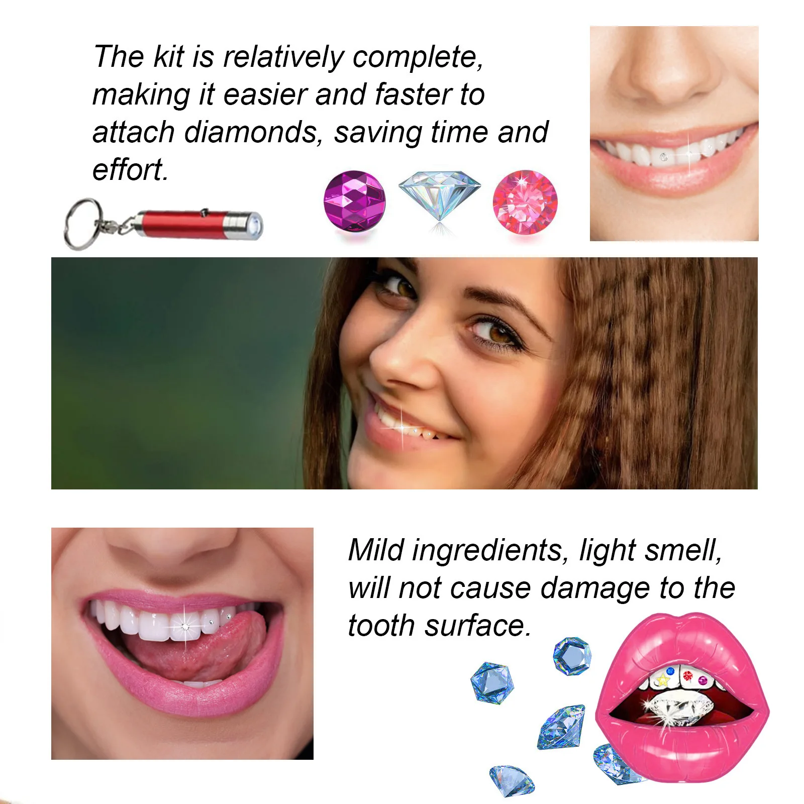 Tooth Jewelry Kit DIY Clear Pr - Teeth Whitening Free avaliação e preço