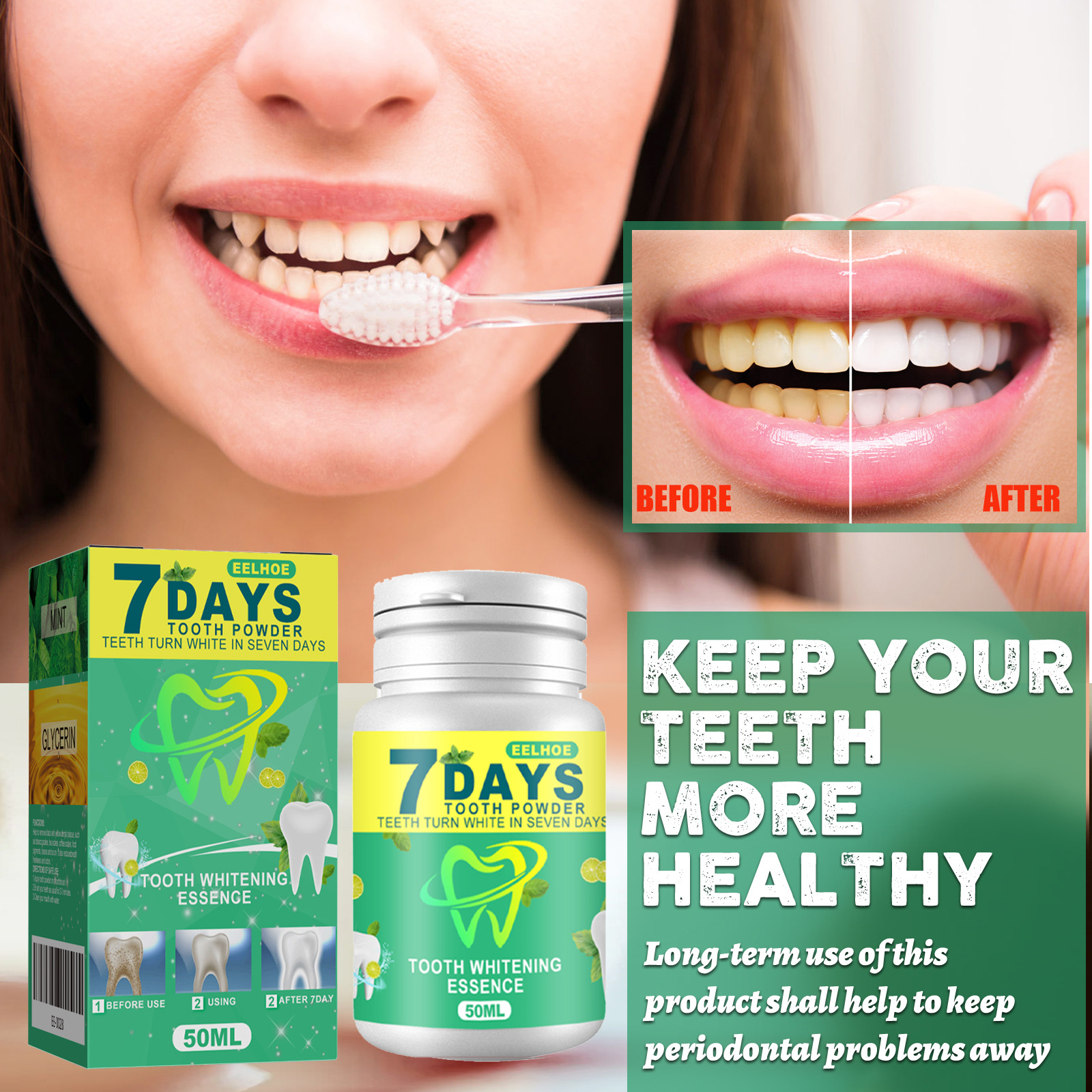 5 Days Whitening Tooth Powder  - Teeth Whitening Effective avaliação e preço