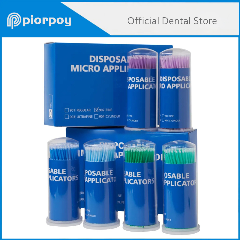 PIORPOY 100Pcs Dental Micro Br - Teeth Whitening Brush avaliação e preço
