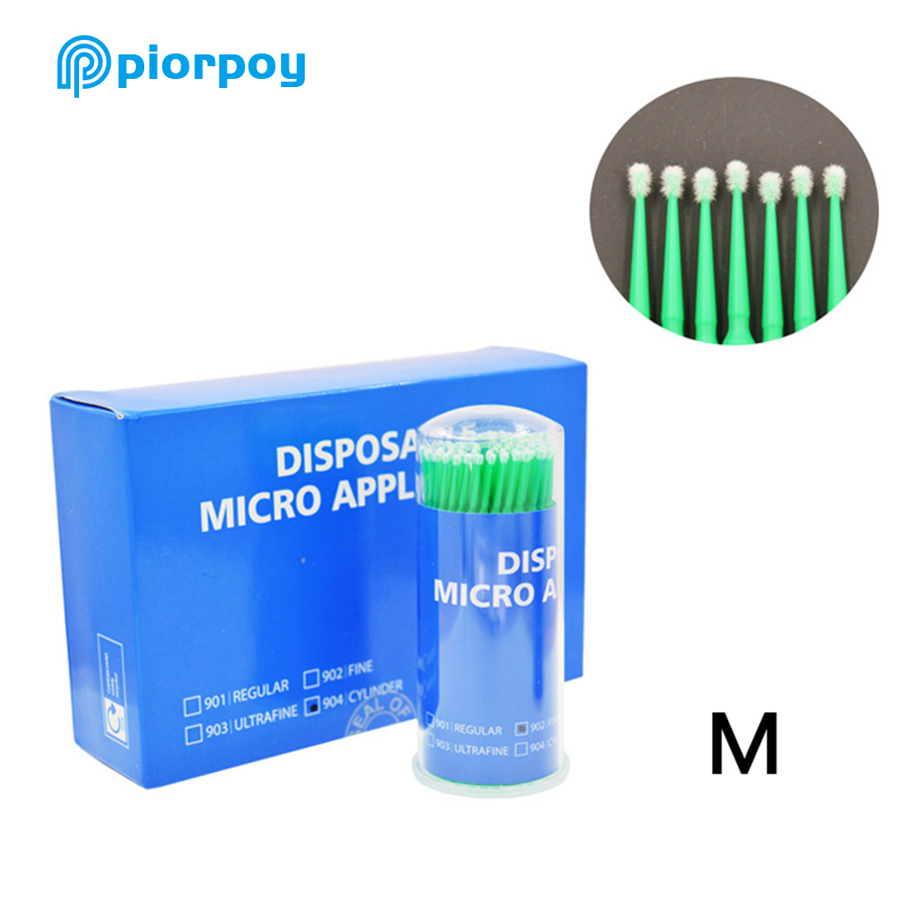 PIORPOY 100Pcs Dental Micro Br - Teeth Whitening Brush avaliação e preço