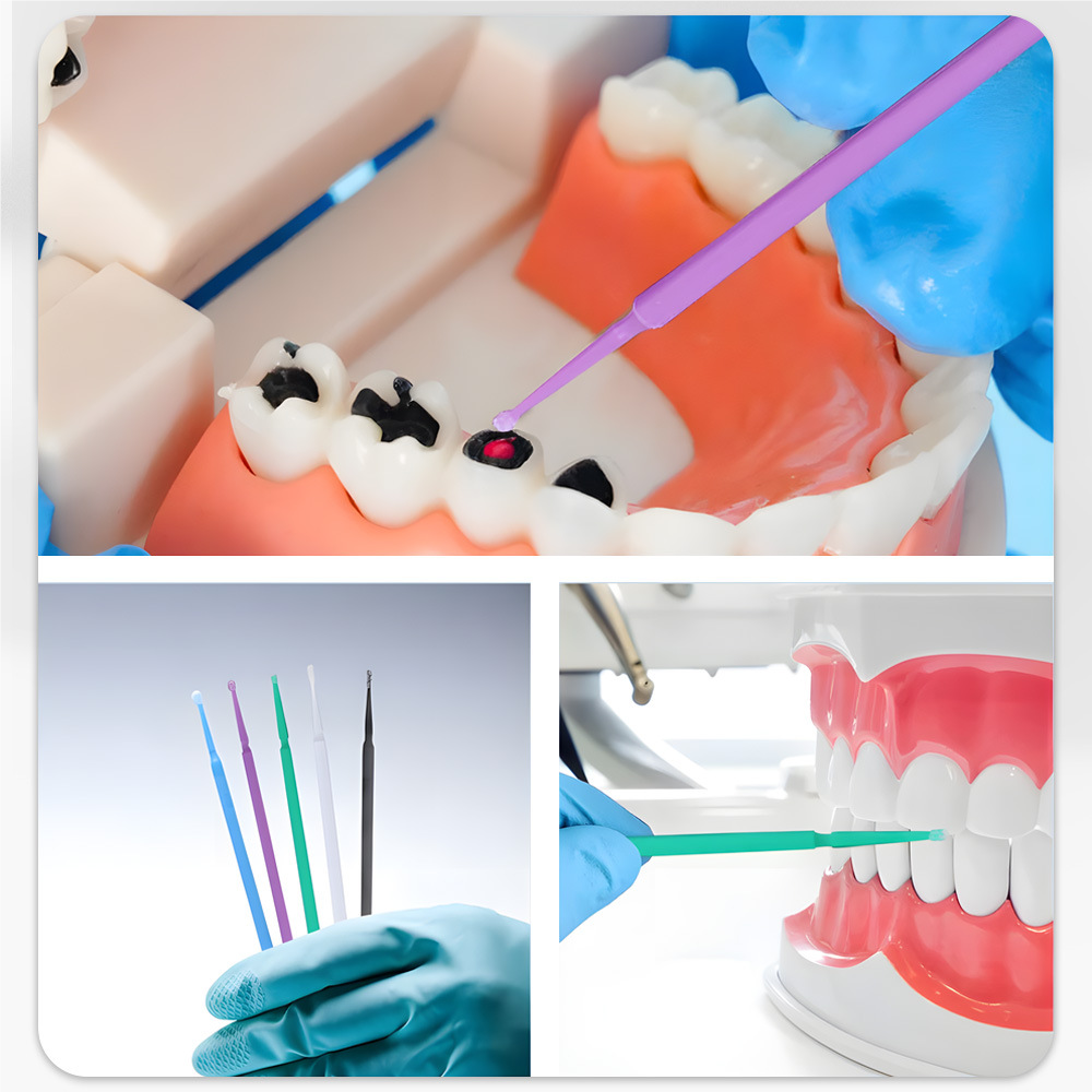 100Pcs Dentistry Materials Dis - Teeth Whitening Brush avaliação e preço