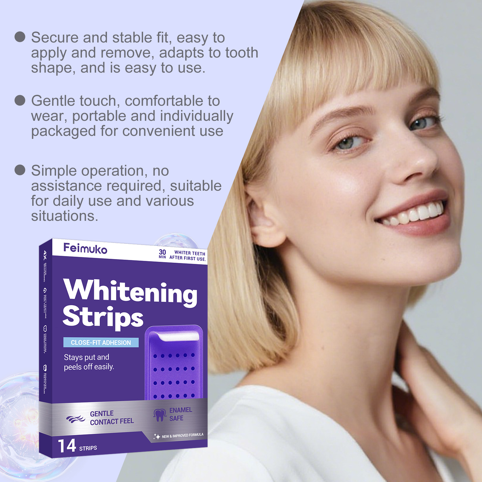 Purple Teeth Whitening Strips  - Teeth Whitening Gel Refills avaliação e preço