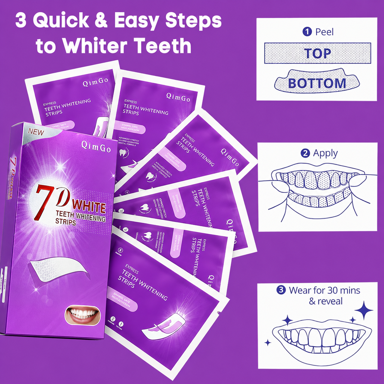 Purple Teeth Whitening Strip N - Teeth Whitening In Office avaliação e preço