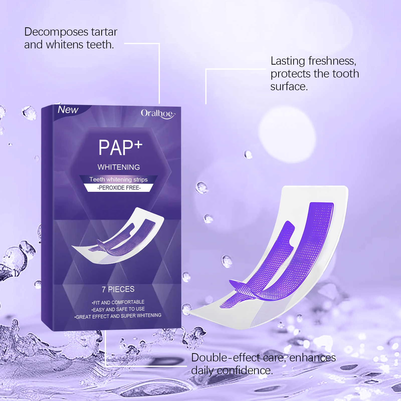 Purple Teeth Whitening Strips  - Teeth Whitening Flash avaliação e preço