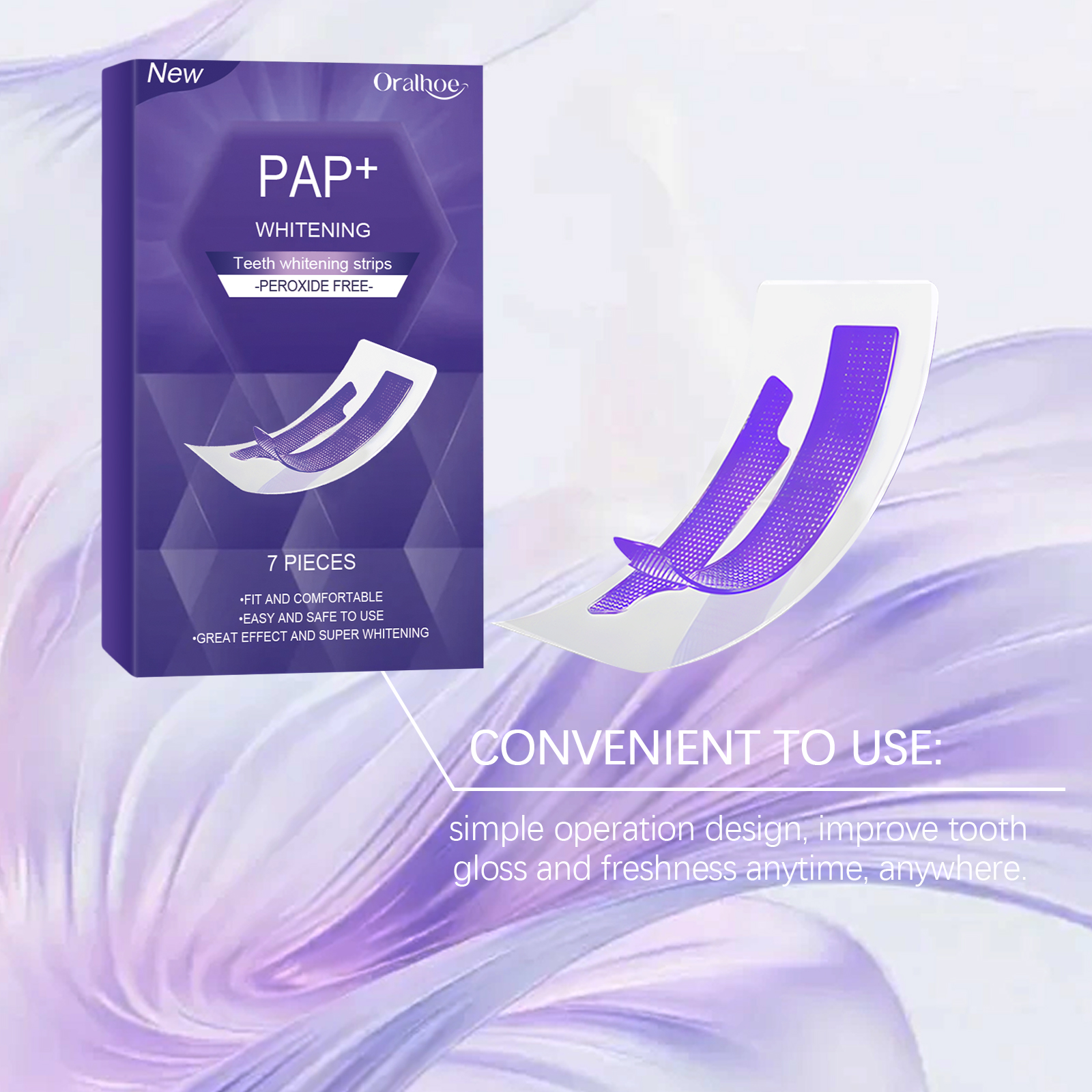 Purple Teeth Whitening Strips  - Teeth Whitening Flash avaliação e preço