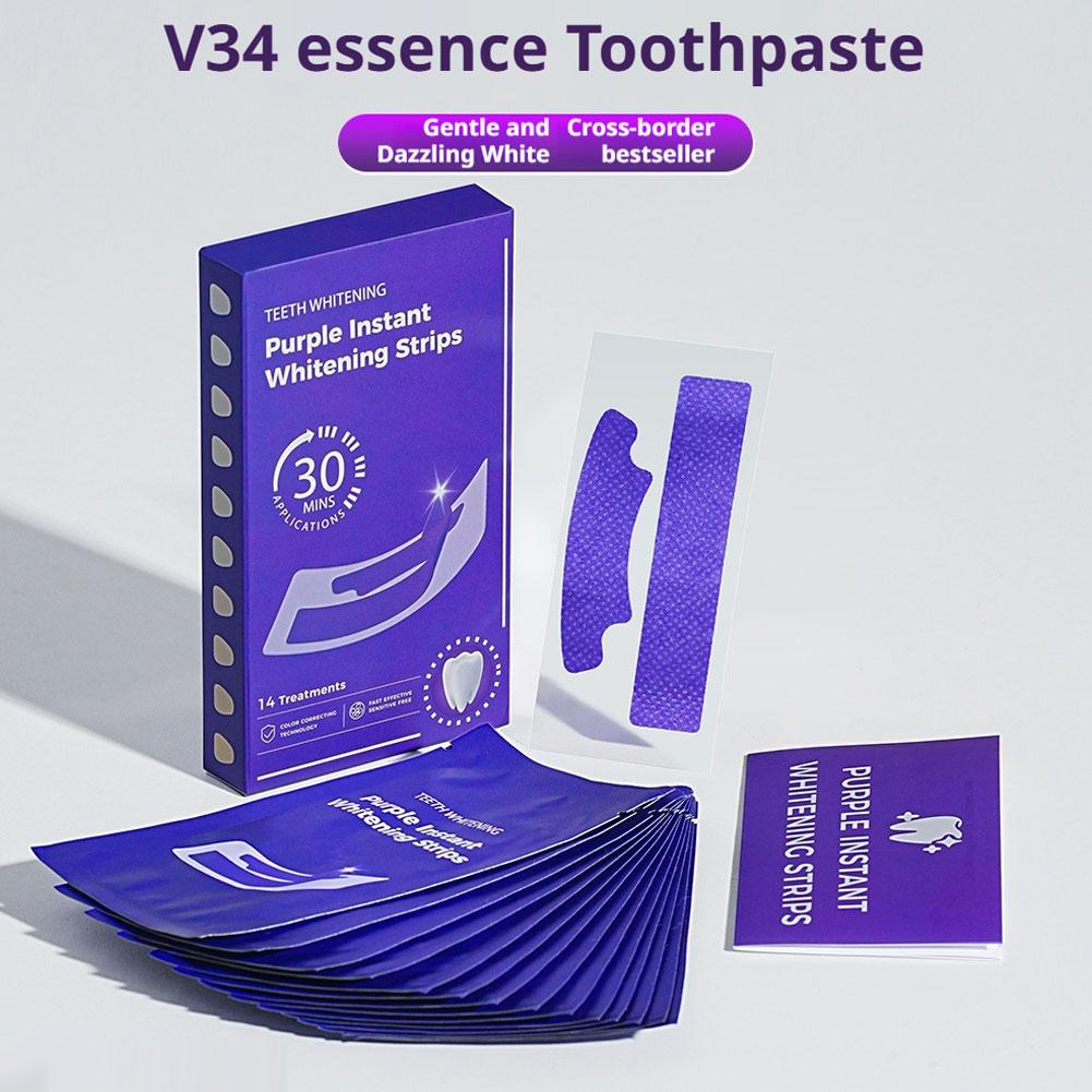 V34 Teeth Whitening Strips - E - Teeth Whitening In Office avaliação e preço