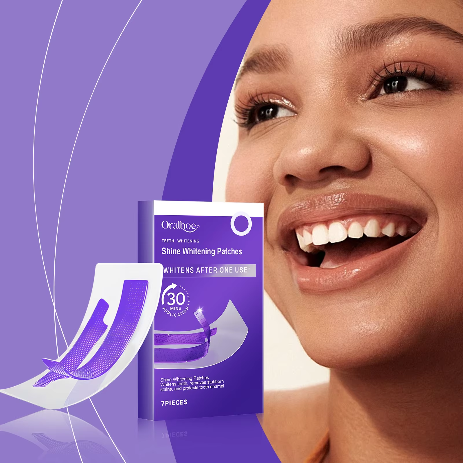 Purple Teeth Whitening Strips  - Teeth Whitening Flash avaliação e preço