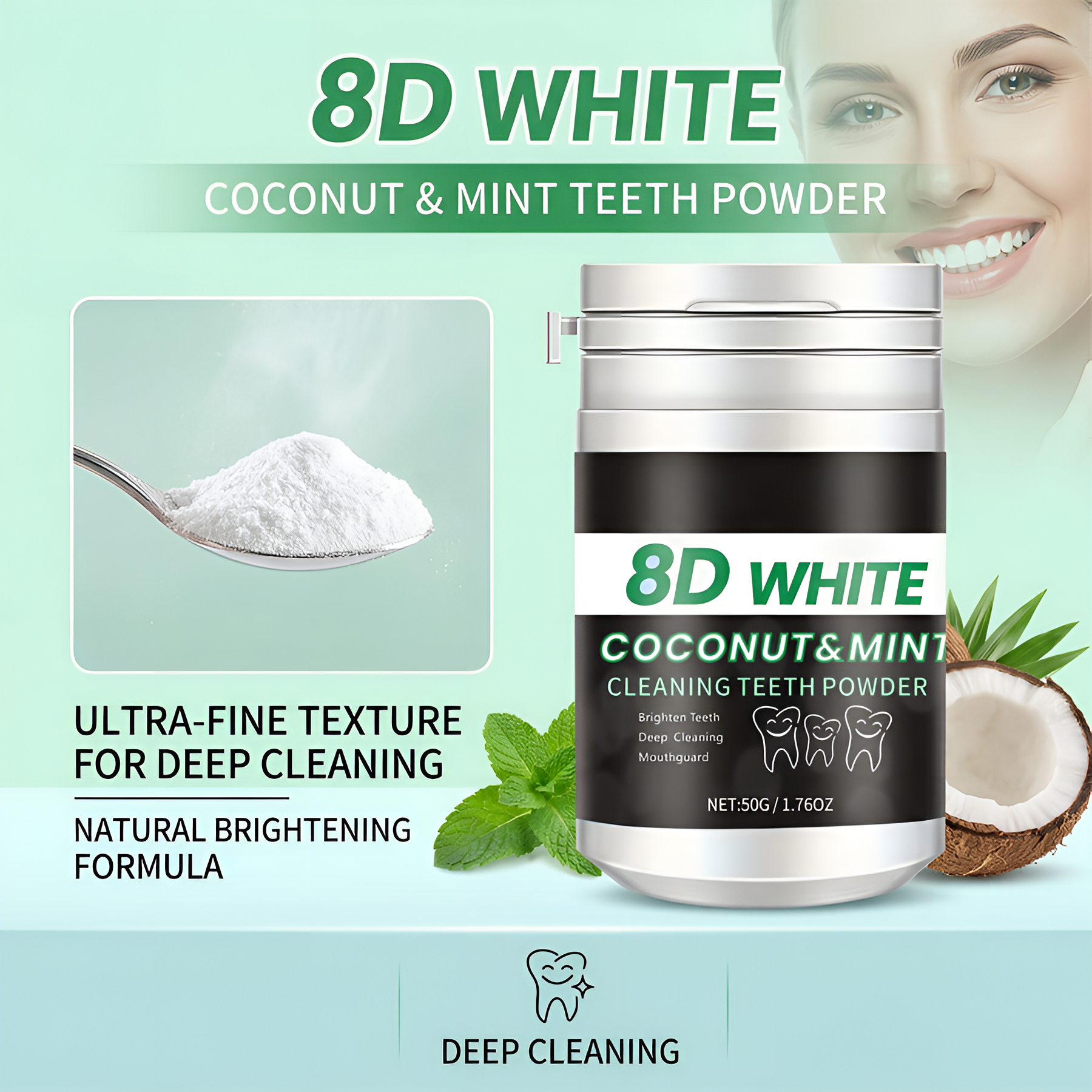 8D Charcoal Teeth Whitening Po - Teeth Whitening Charcoal avaliação e preço